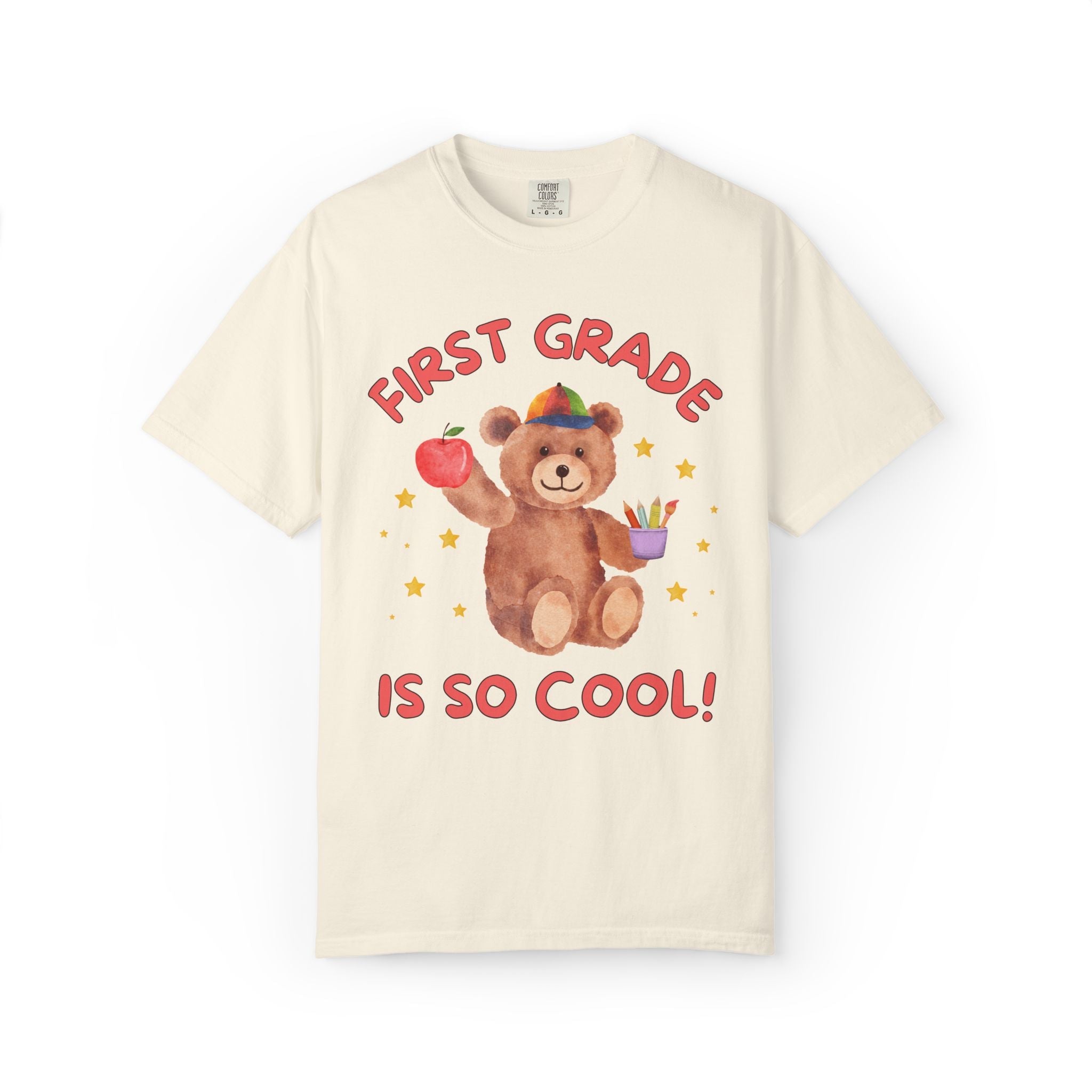 First Grade is So Cool: Cute Cottagecore Bear T-Shirt for Back to School, 90s Aesthetic Animal Lover Matching Teacher T-Shirt - Opal and June