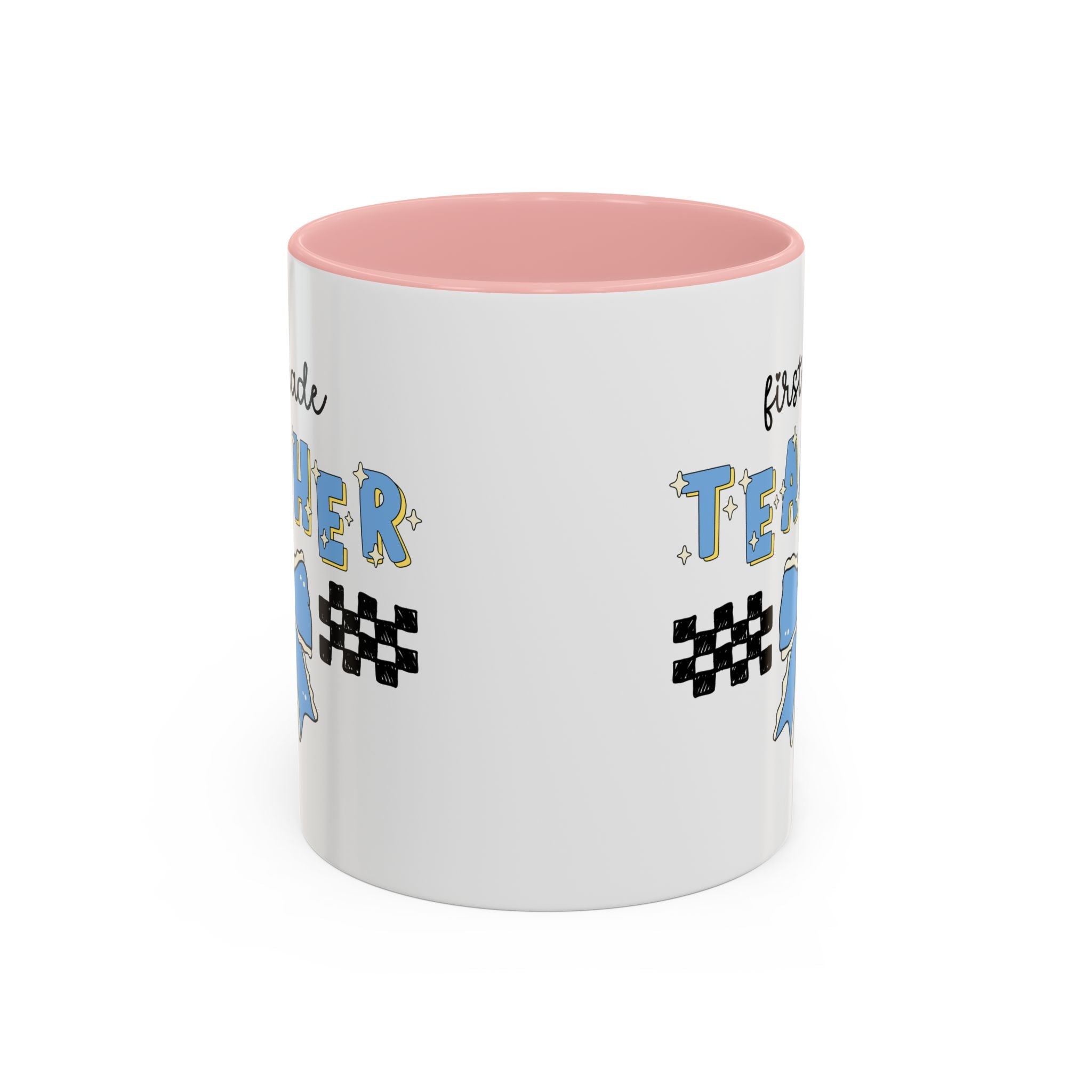 First Grade Teacher Coffee Mug or First Day of School, Meet the Teacher Night, Cute Teaching Major Gift, New 1st Grade Teacher, Mug with Bow - Opal and June