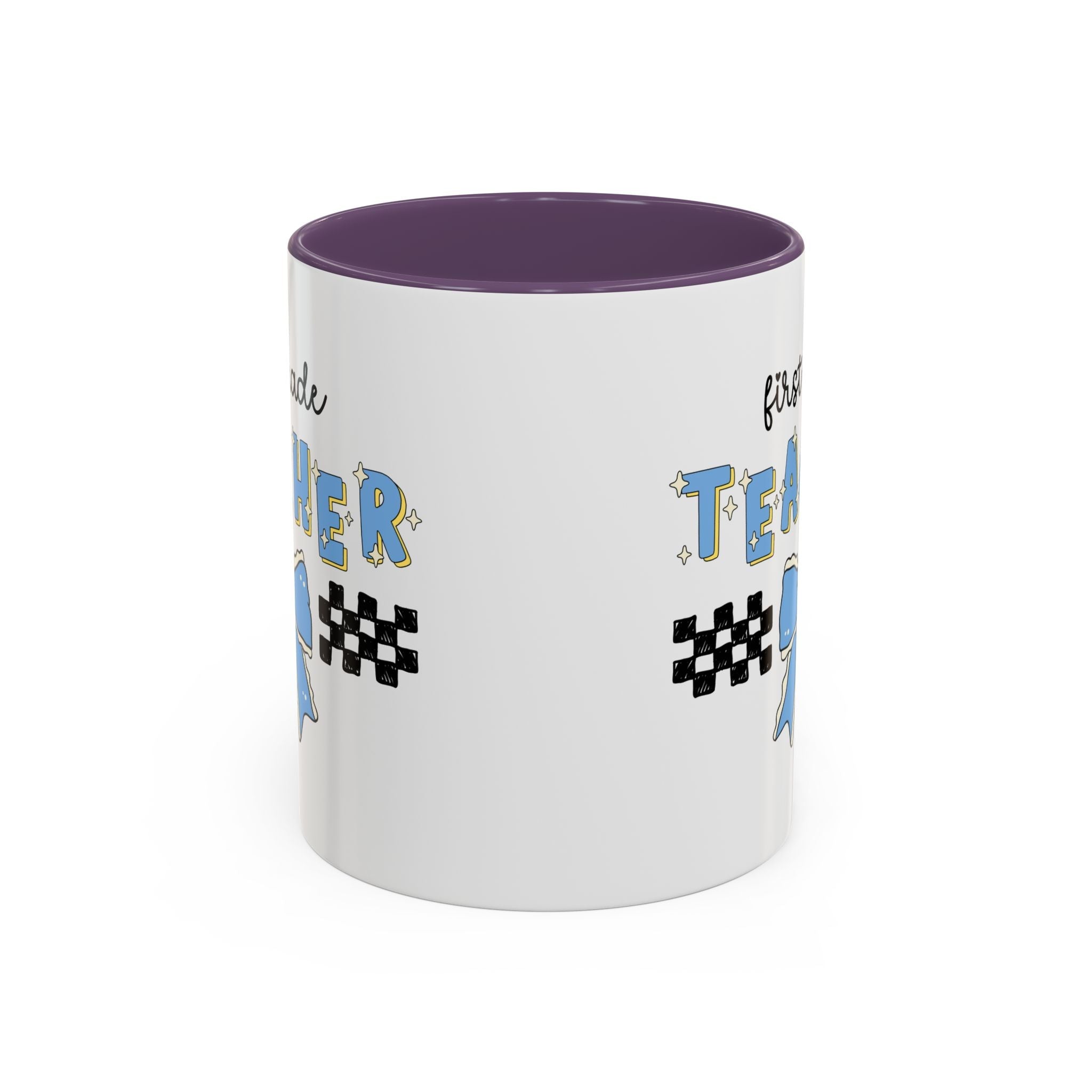 First Grade Teacher Coffee Mug or First Day of School, Meet the Teacher Night, Cute Teaching Major Gift, New 1st Grade Teacher, Mug with Bow - Opal and June