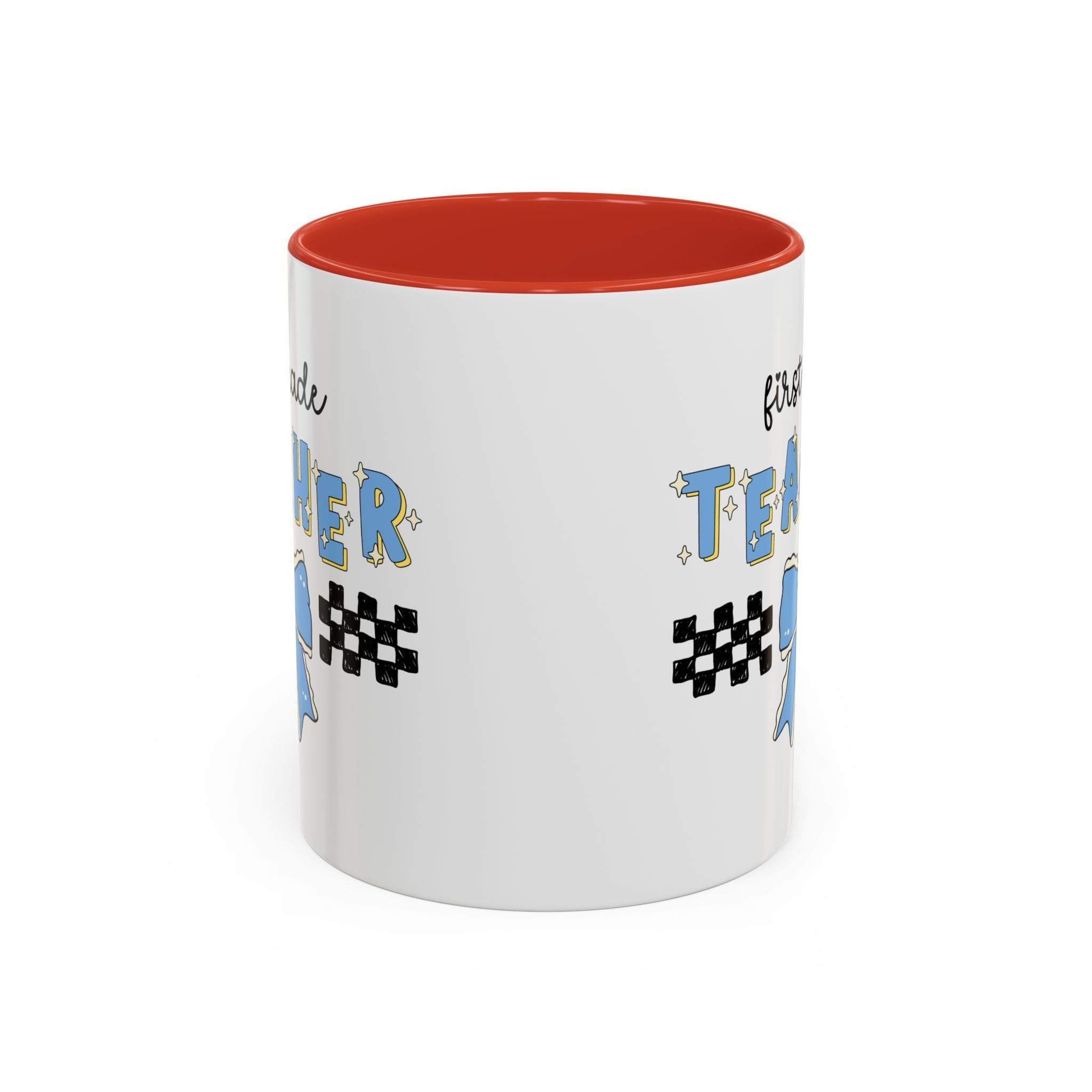 First Grade Teacher Coffee Mug or First Day of School, Meet the Teacher Night, Cute Teaching Major Gift, New 1st Grade Teacher, Mug with Bow - Opal and June