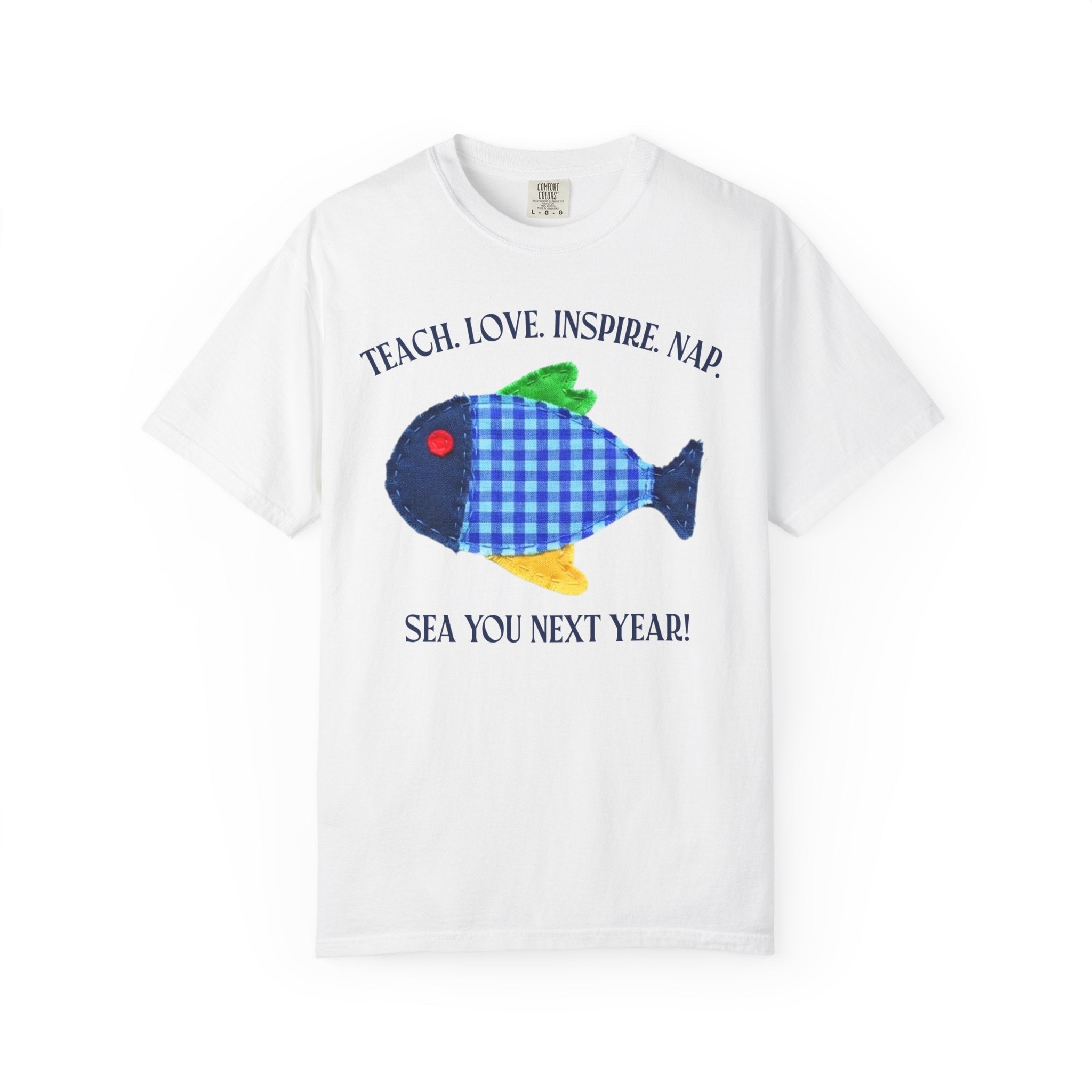Fish Last Day of School Tee Shirt with Silly Summer Puns - Opal and June