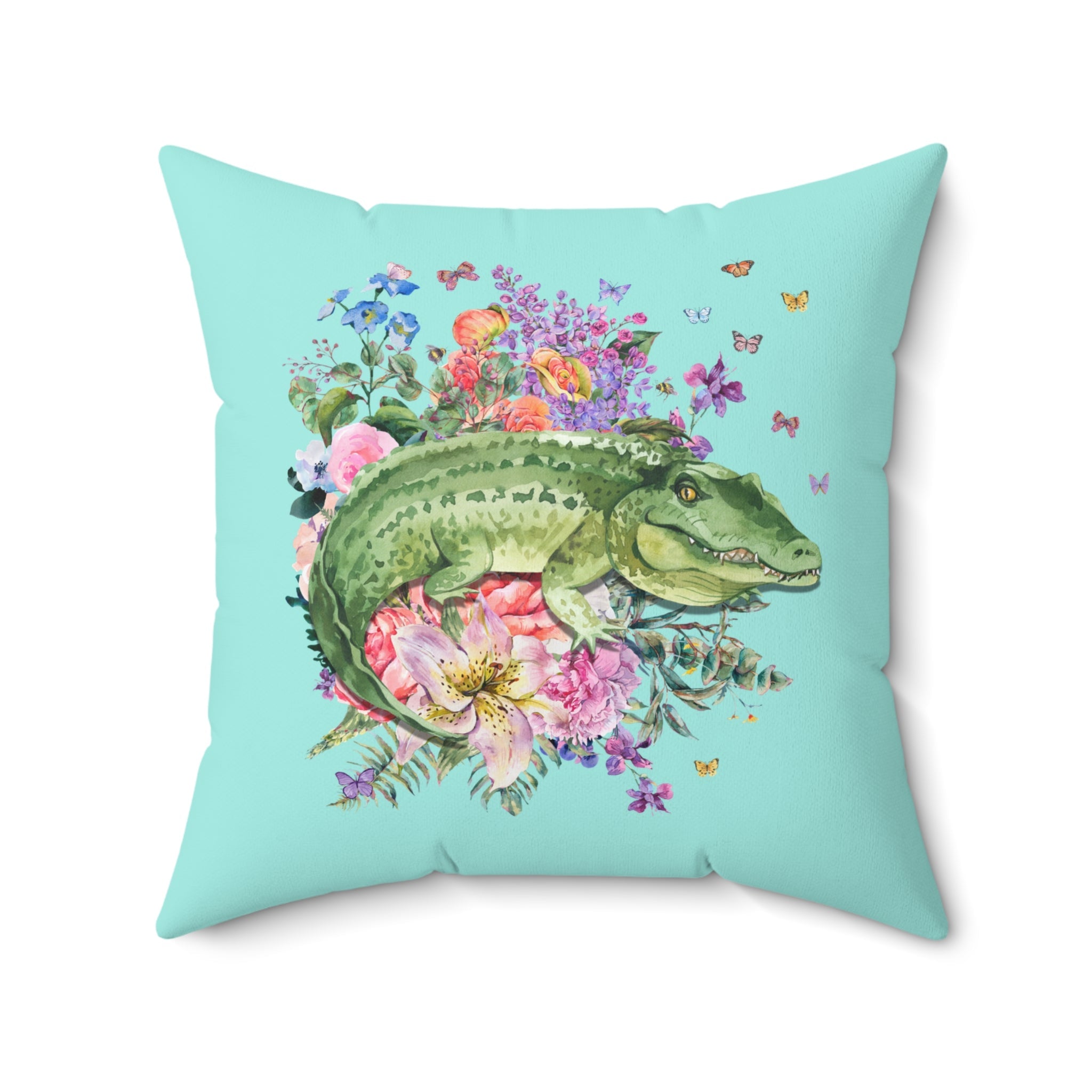 Floral Alligator Pillow - Opal and June