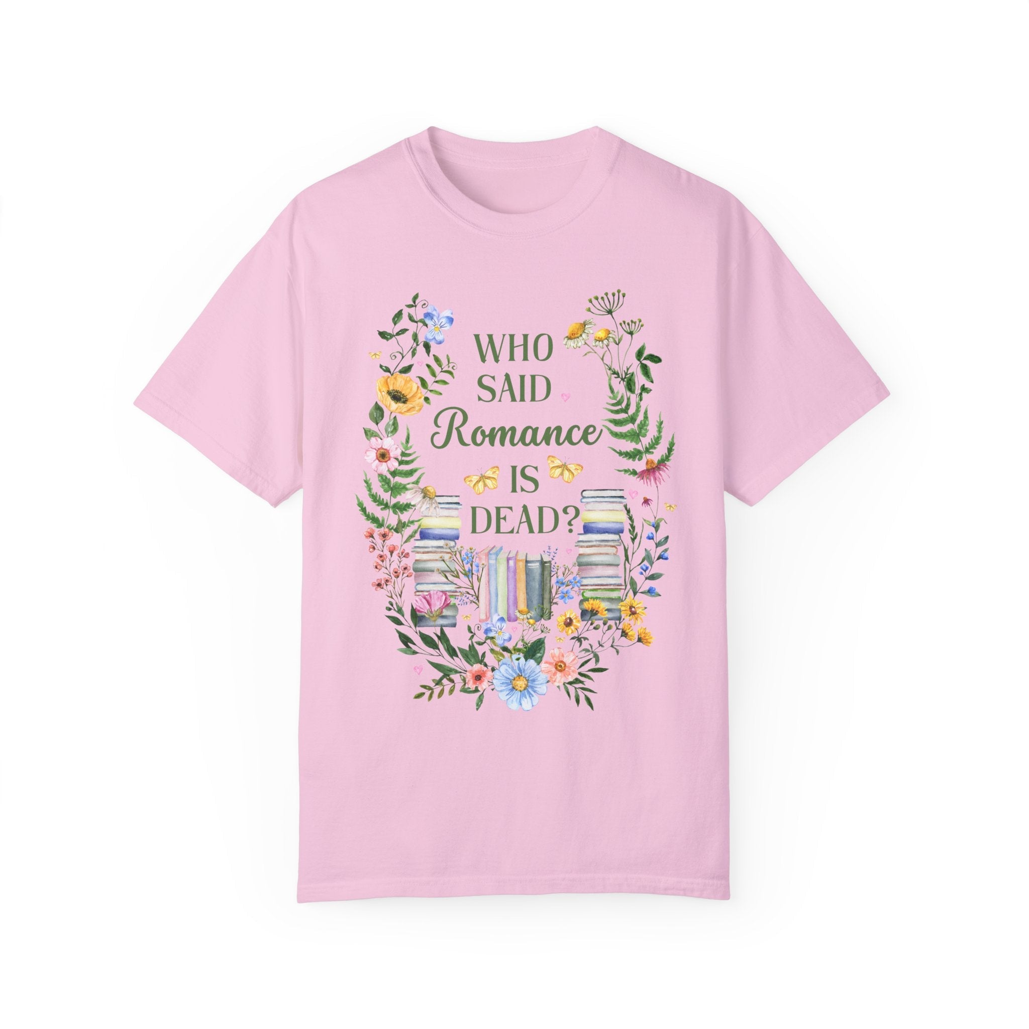 Floral Bookish Tee Shirt for Romance Reader | Gift for Librarian or Book Lover, Regency Romance Shirt with Flowers, Bookish Vibes - Opal and June