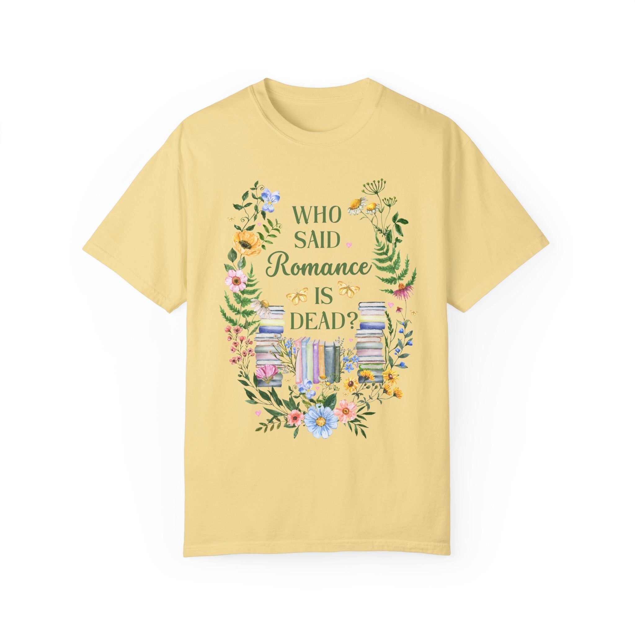 Floral Bookish Tee Shirt for Romance Reader | Gift for Librarian or Book Lover, Regency Romance Shirt with Flowers, Bookish Vibes - Opal and June
