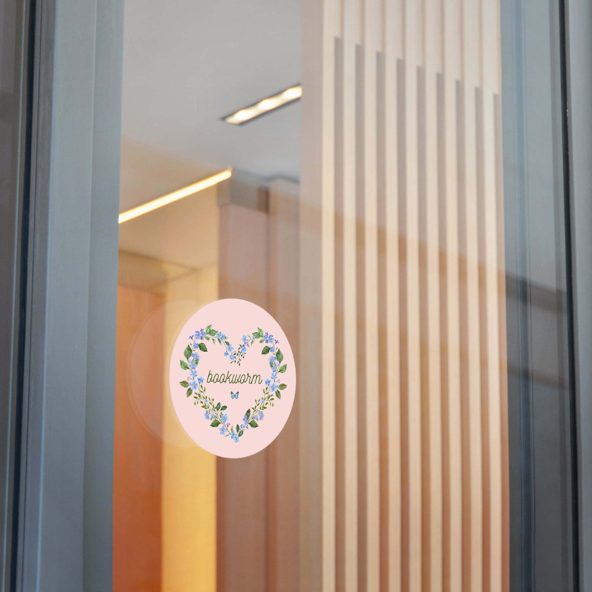 Floral Bookworm Sticker for Book Lover, Friend Who Loves Books, Romance Reader Sticker with Butterfly, Cute 90s Aesthetic Bookish Present - Opal and June