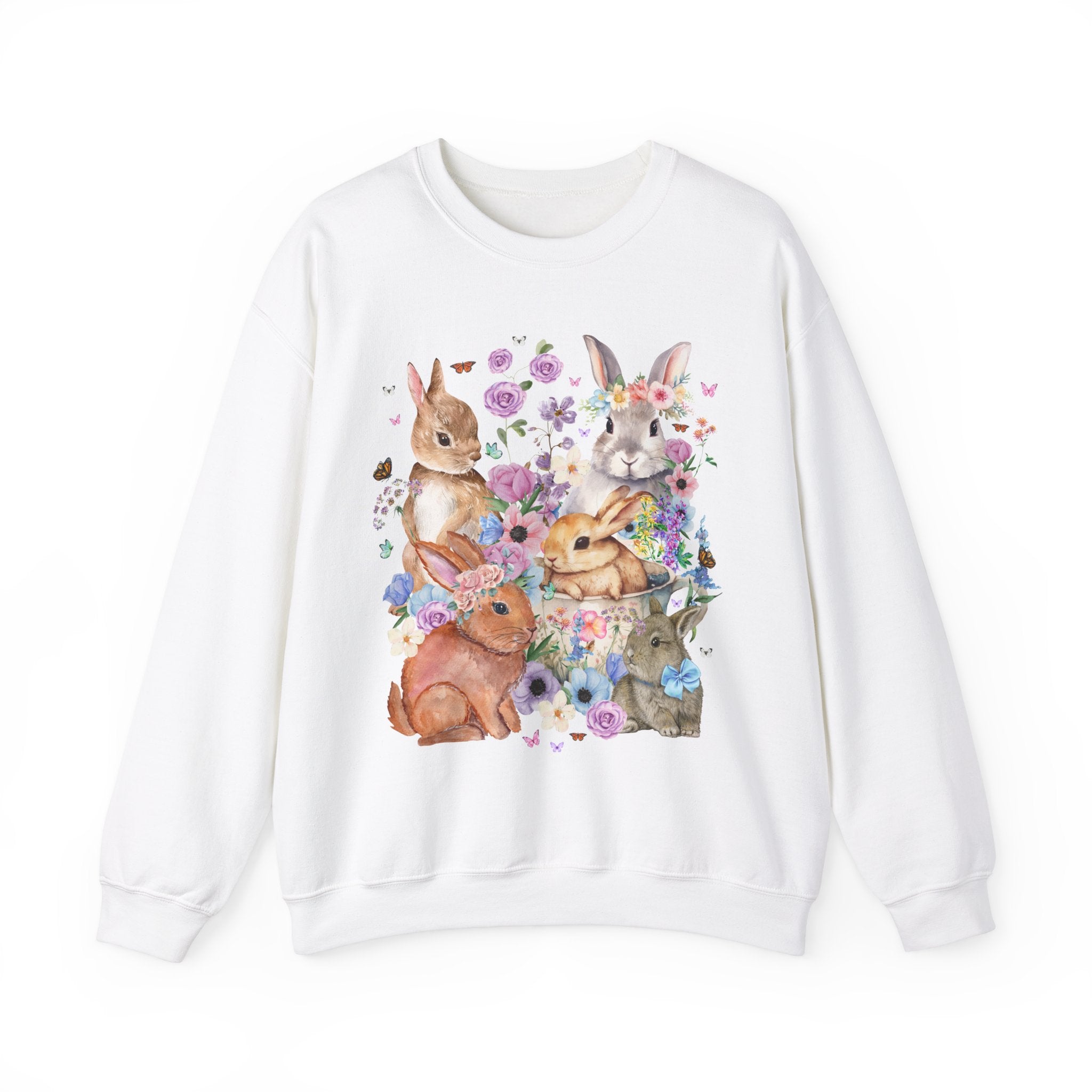 Floral Bunny Sweatshirt - Opal and June