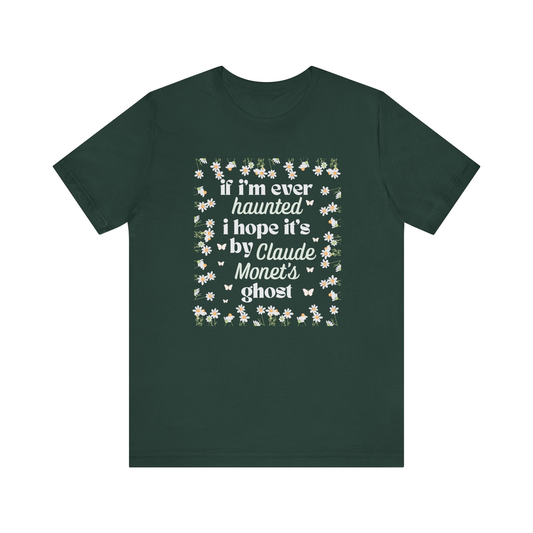 Floral Claude Monet Tee Shirt: Whimsigoth Art History T-Shirt for History Teacher or Art Professor, French History Shirt, Social Studies - Opal and June