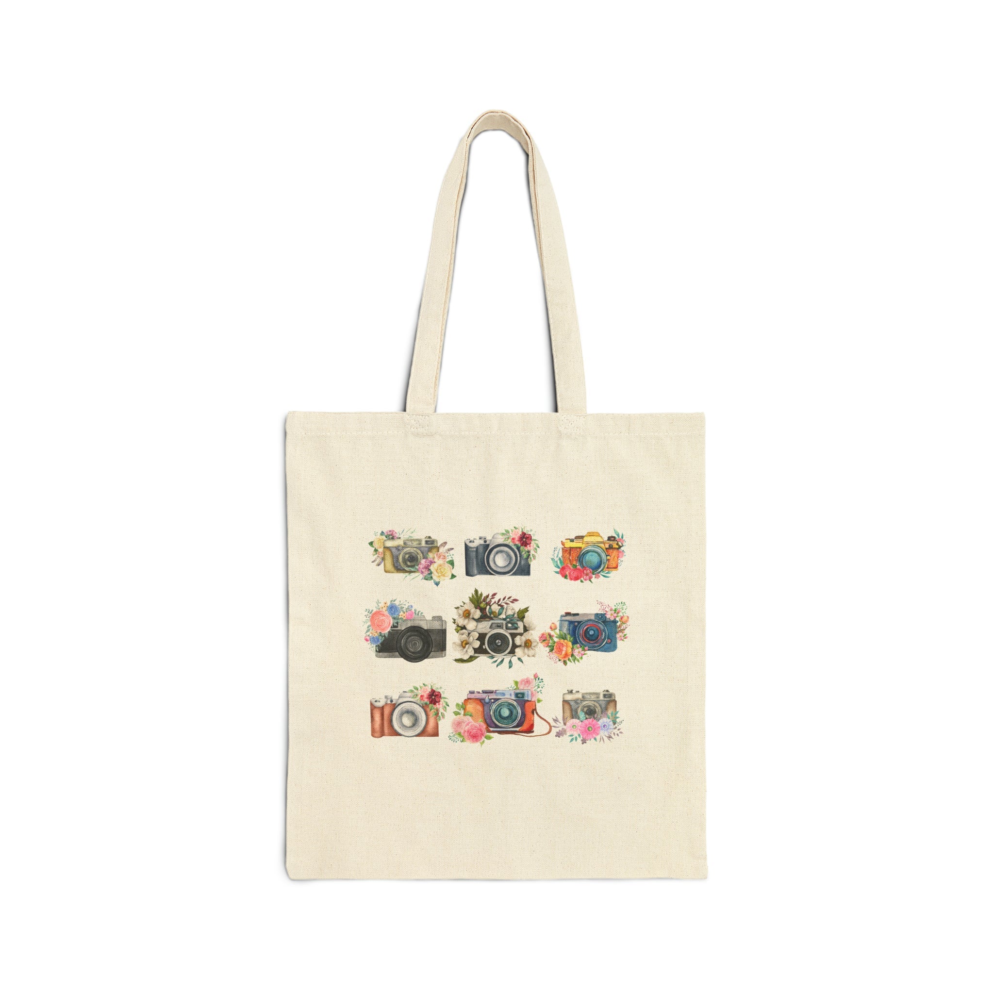 Floral Cottagecore Camera Tote Bag: Whimsigoth Aesthetic Tote Bag for Wedding Photographer - Opal and June