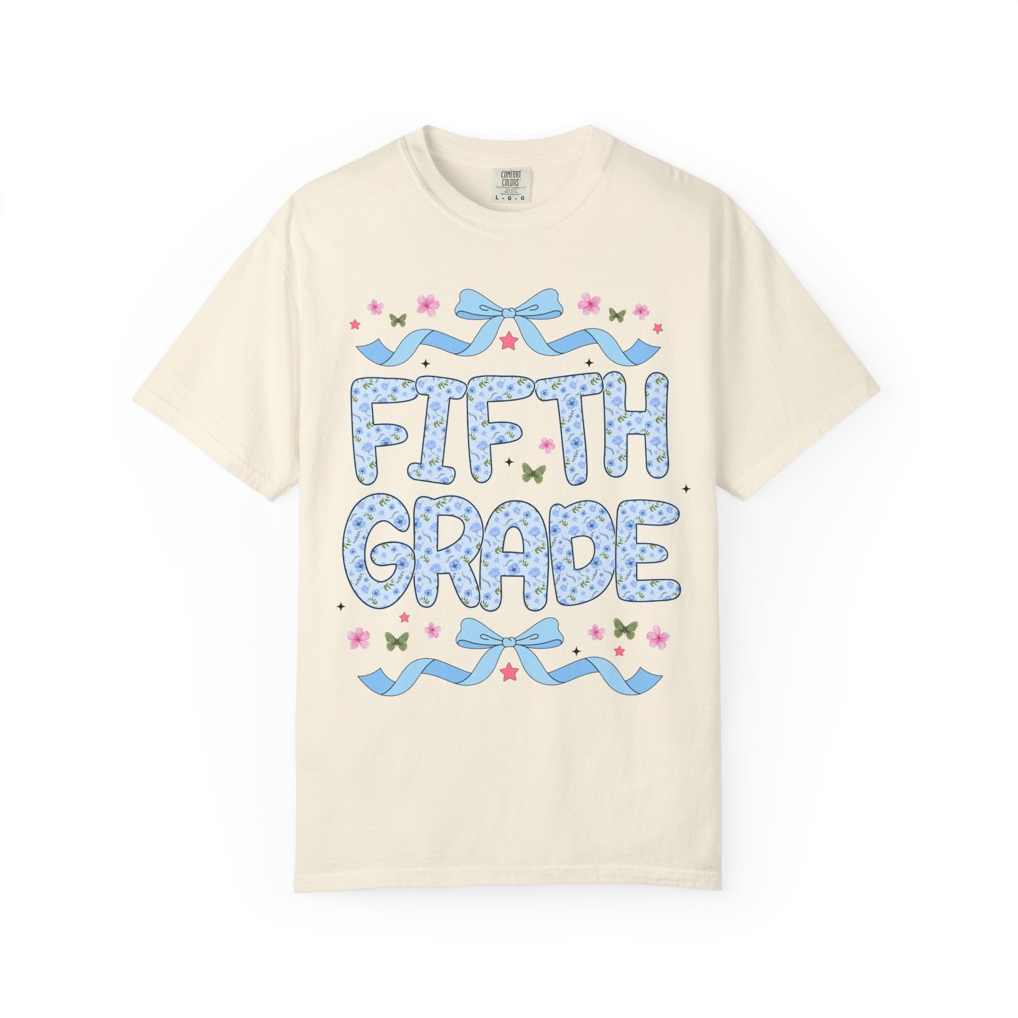 Floral Fifth Grade Teacher Tee - Opal and June
