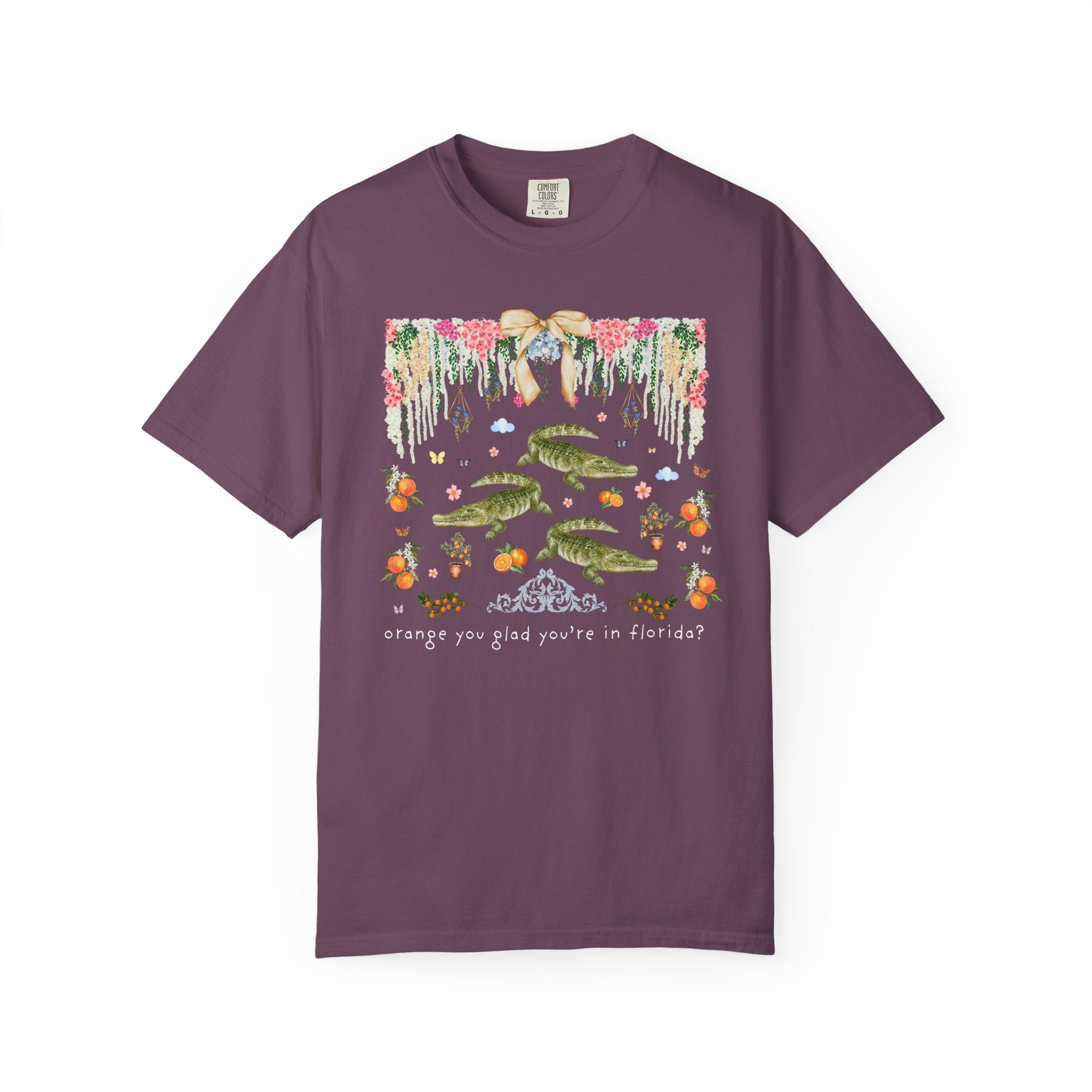 Floral Florida Alligator Tee Shirt - Opal and June