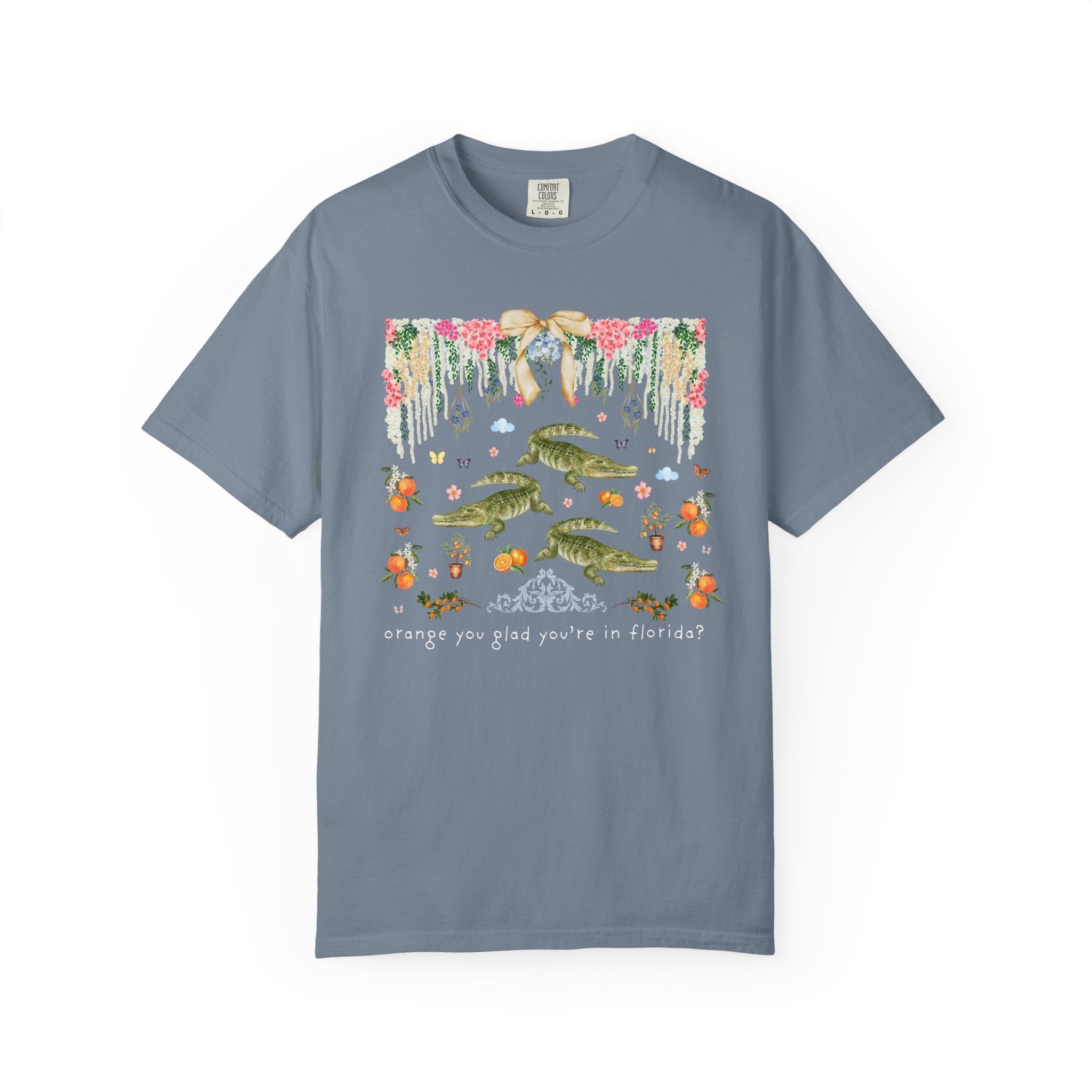 Floral Florida Alligator Tee Shirt - Opal and June