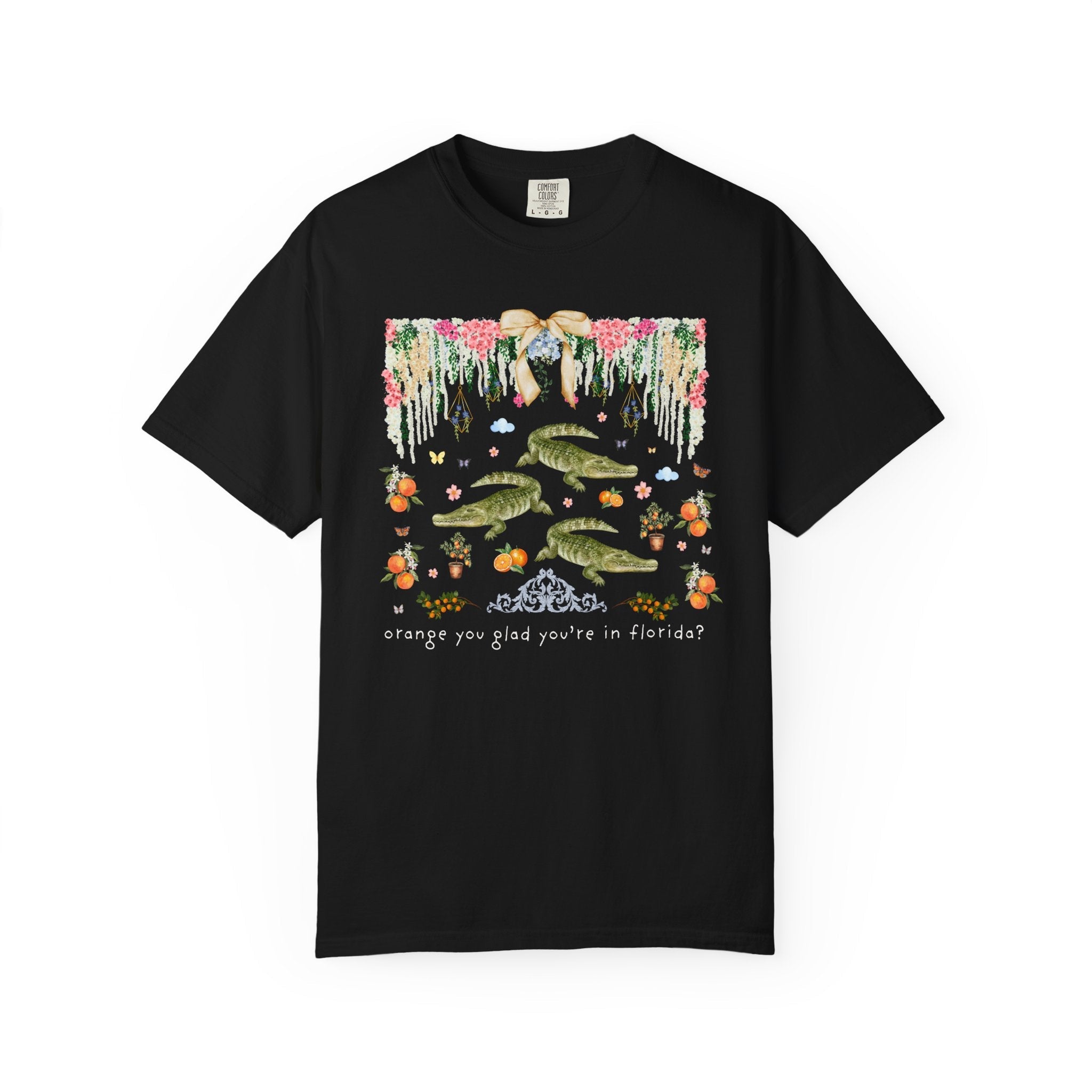Floral Florida Alligator Tee Shirt - Opal and June