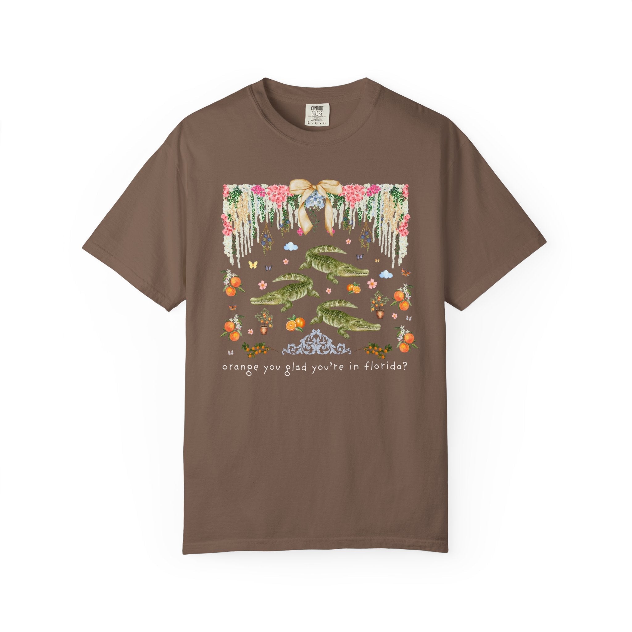 Floral Florida Alligator Tee Shirt - Opal and June