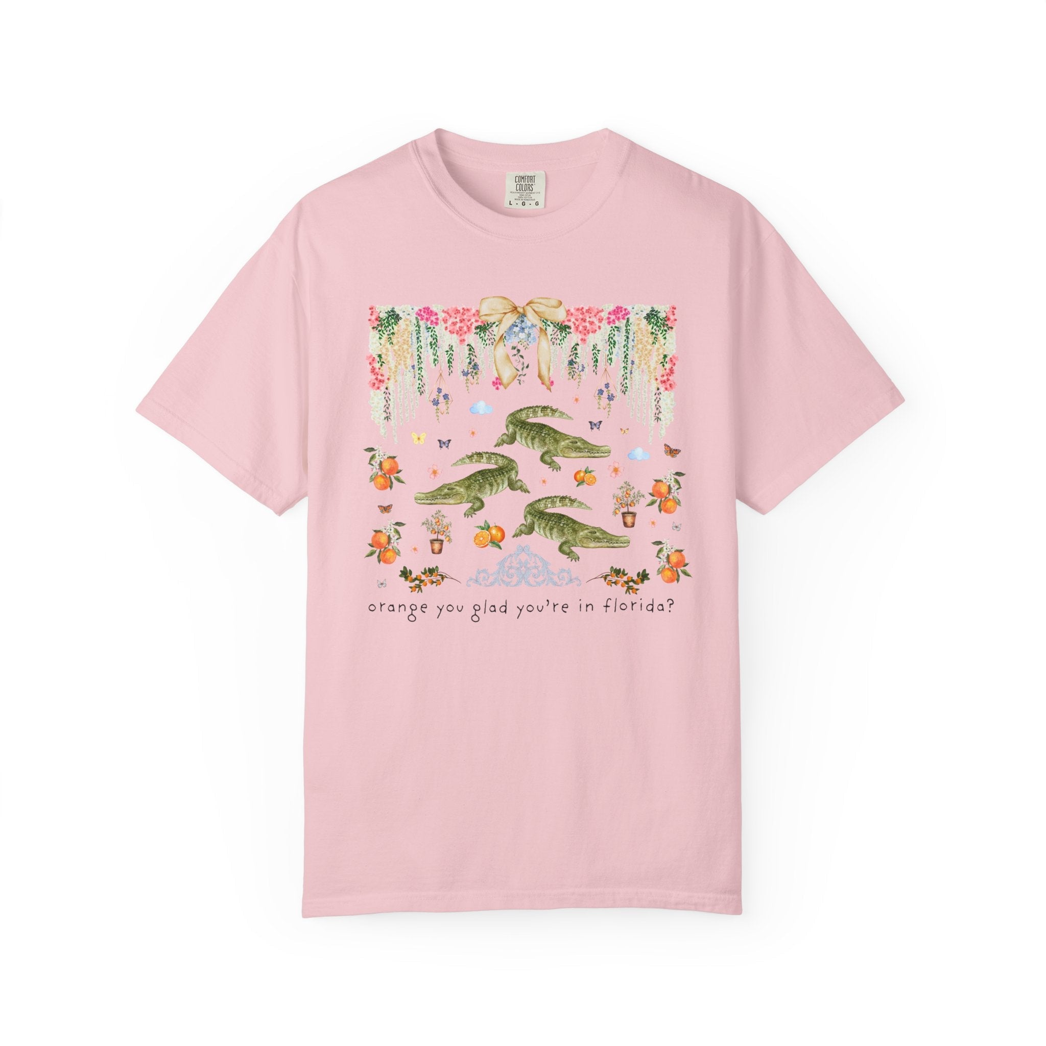 Floral Florida Alligator Tee Shirt - Opal and June