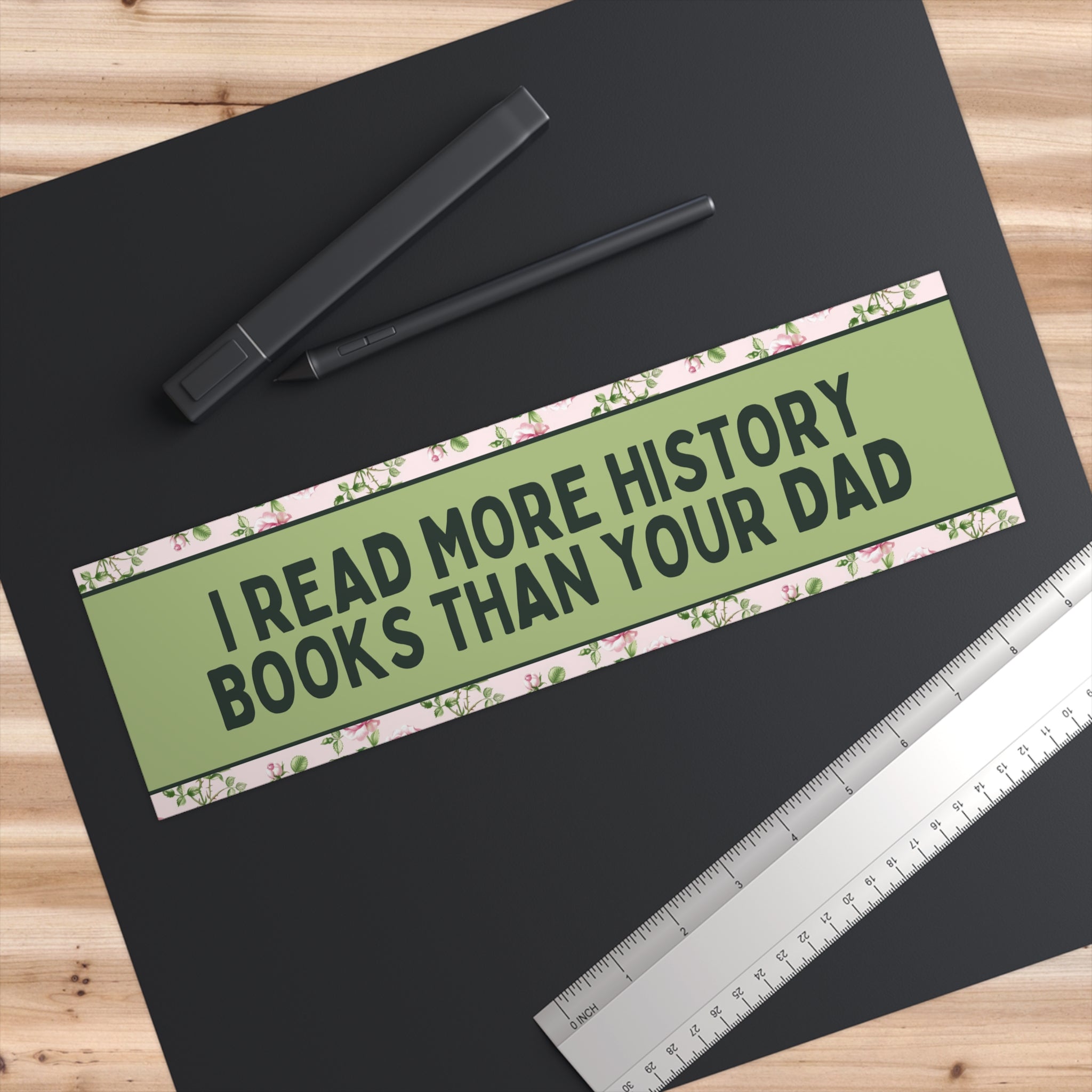 Floral History Lover Bumper Sticker for Daughter Who Loves History, Women's History Bumper Sticker, Small Birthday Present, History Major - Opal and June