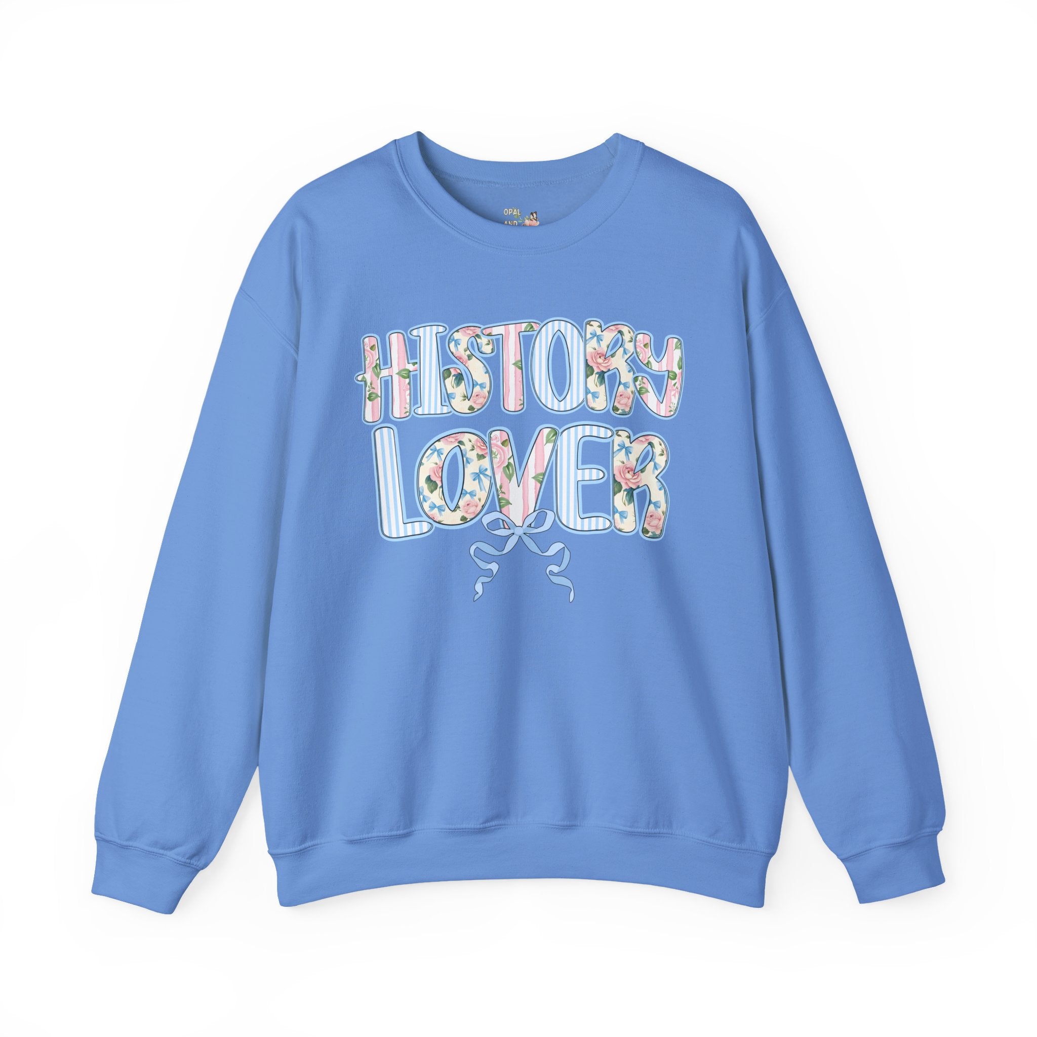 Floral History Lover Sweatshirt with Ribbon, Cute Dreamcore History Buff Shirt, Women's History, Social Studies Teacher, History Department - Opal and June
