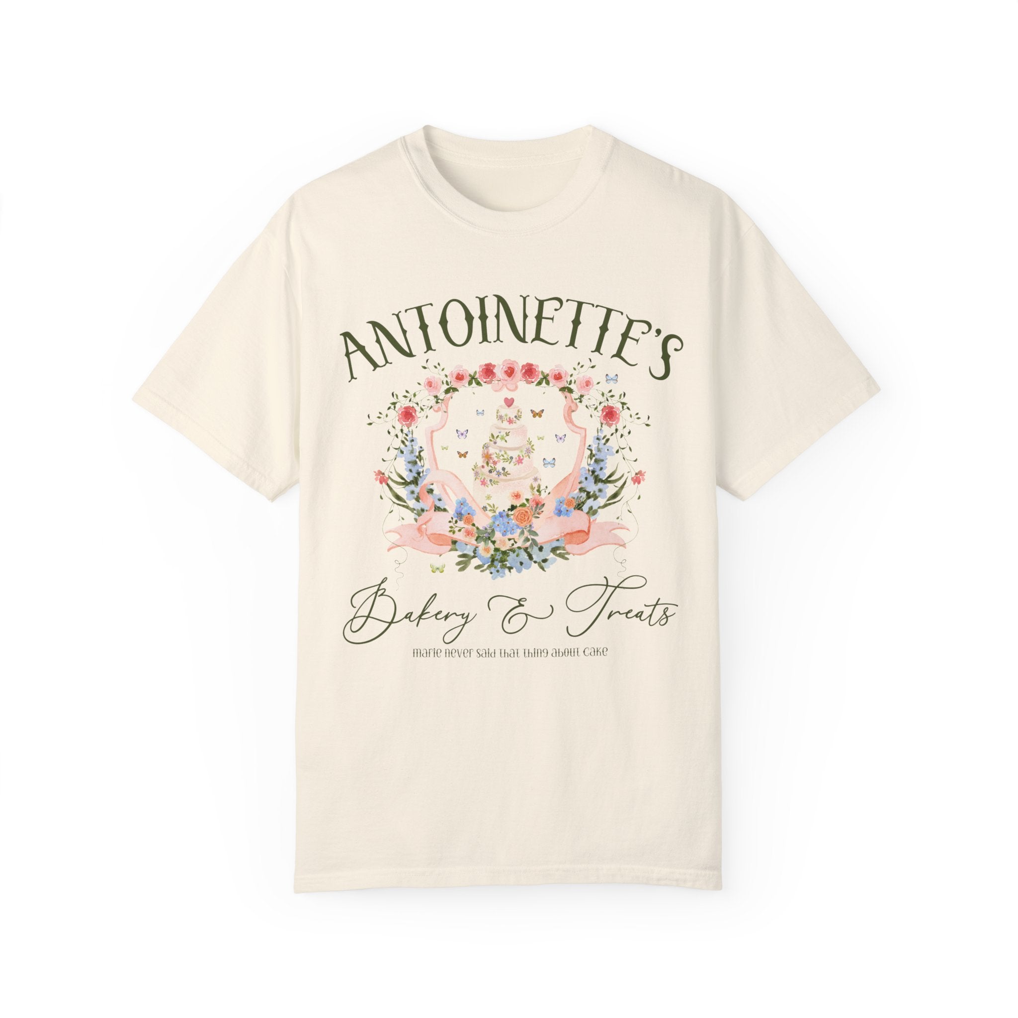 Floral History Tee Shirt for Friend Who Loves Marie Antoinette: Never Said That Thing About Cake, French History Professor or Major Shirt - Opal and June