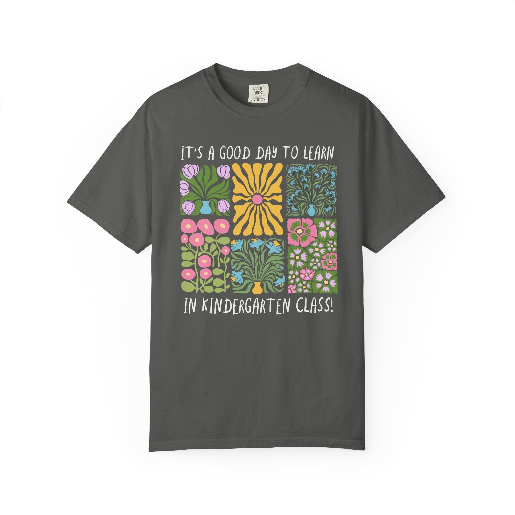 Floral Kindergarten Teacher Tee Shirt, Kindergarten Crew or Squad T-Shirt, Back to School Kinder Squad, Teacher Team Appreciation Gift - Opal and June