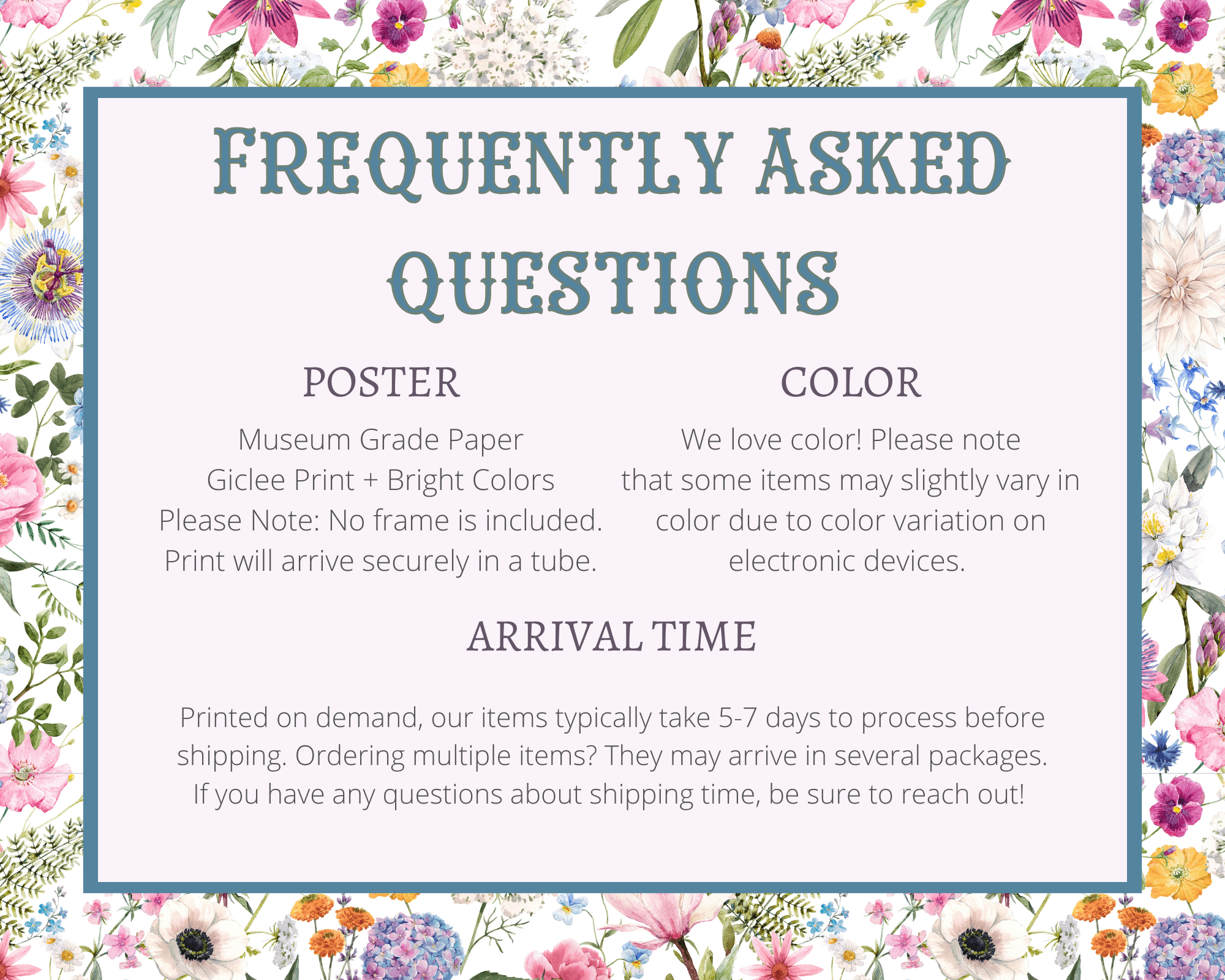 Floral Kitten Lover Poster - Opal and June