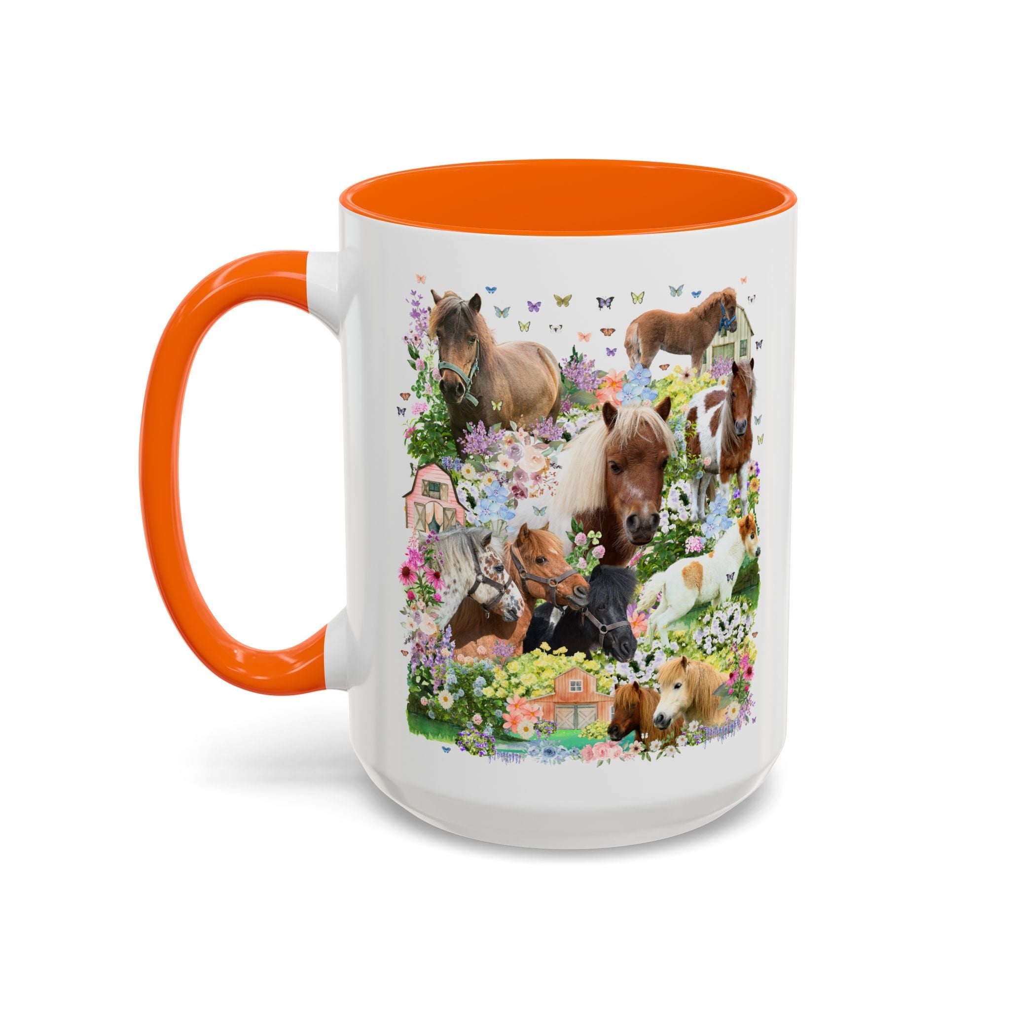 Floral Miniature Horse Lover Mug: Gift for Friend Who Loves Ponies or Cute Mini Horses, Funny Dreamcore 90s Aesthetic Animal Lover Mug - Opal and June