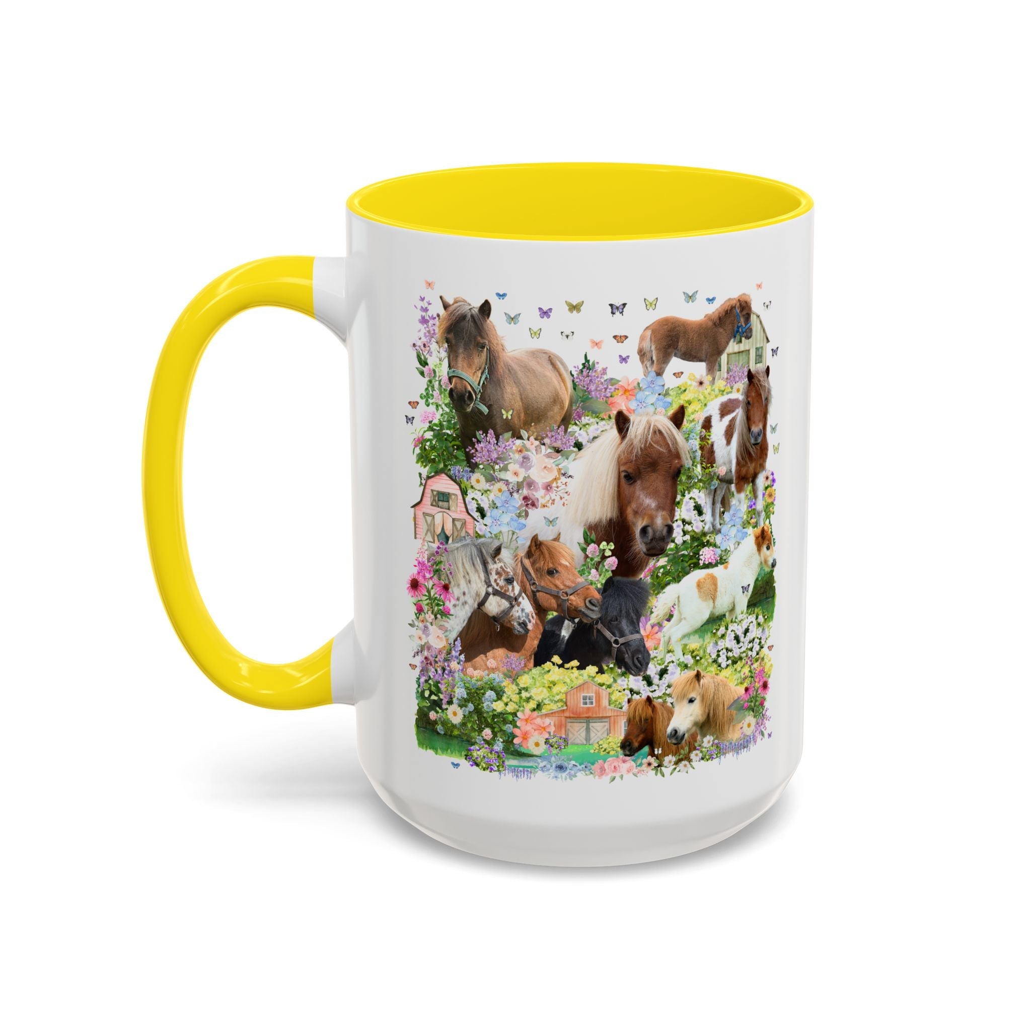 Floral Miniature Horse Lover Mug: Gift for Friend Who Loves Ponies or Cute Mini Horses, Funny Dreamcore 90s Aesthetic Animal Lover Mug - Opal and June