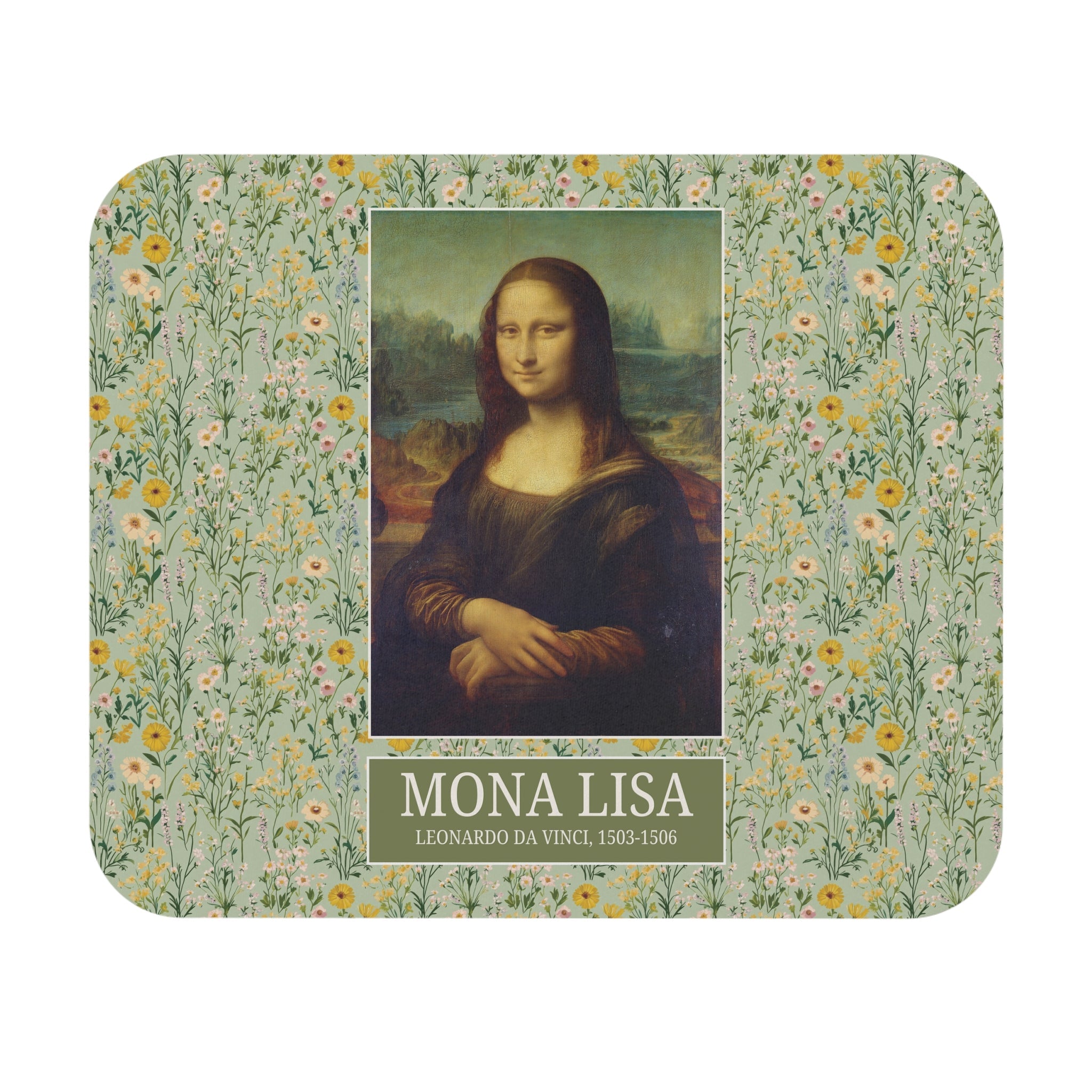 Floral Mona Lisa Mousepad - Opal and June
