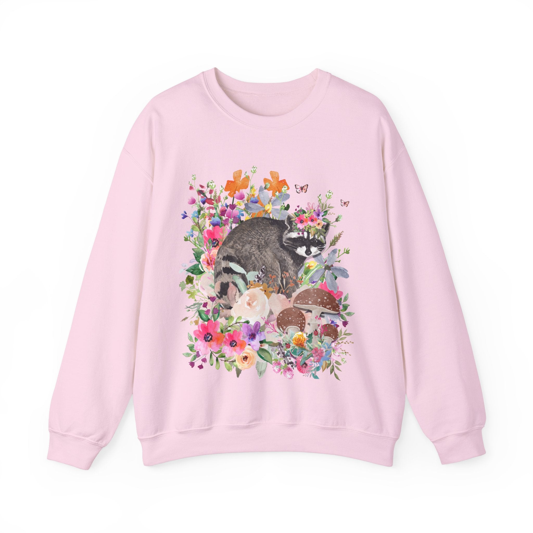Floral Raccoon Sweatshirt - Opal and June