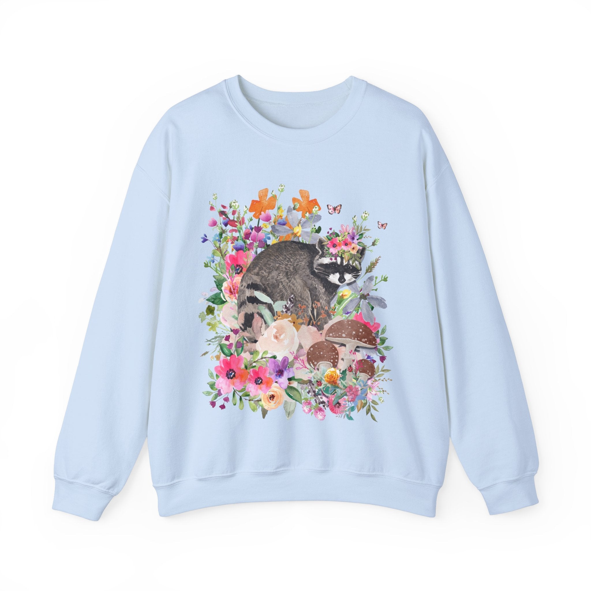Floral Raccoon Sweatshirt - Opal and June
