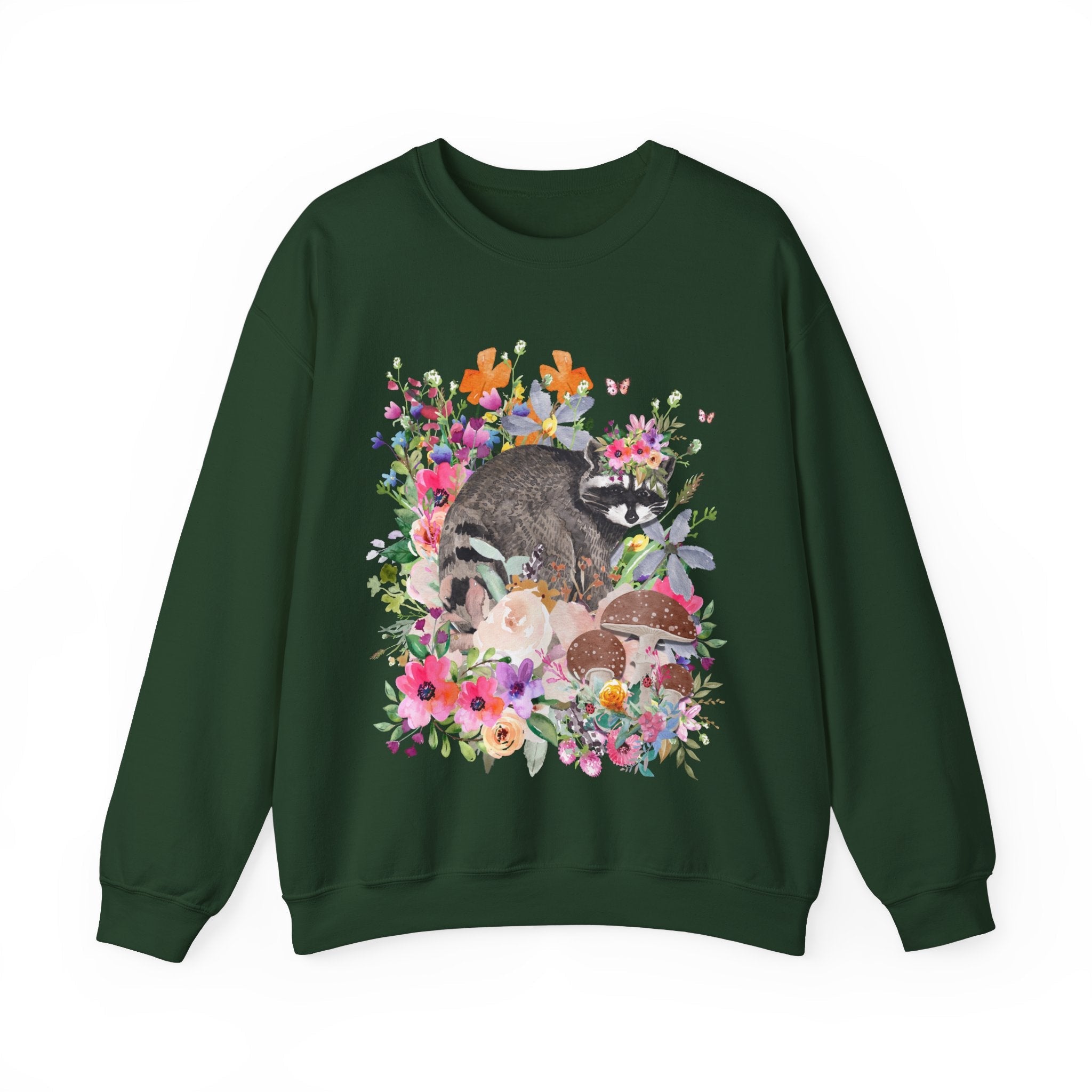Floral Raccoon Sweatshirt - Opal and June