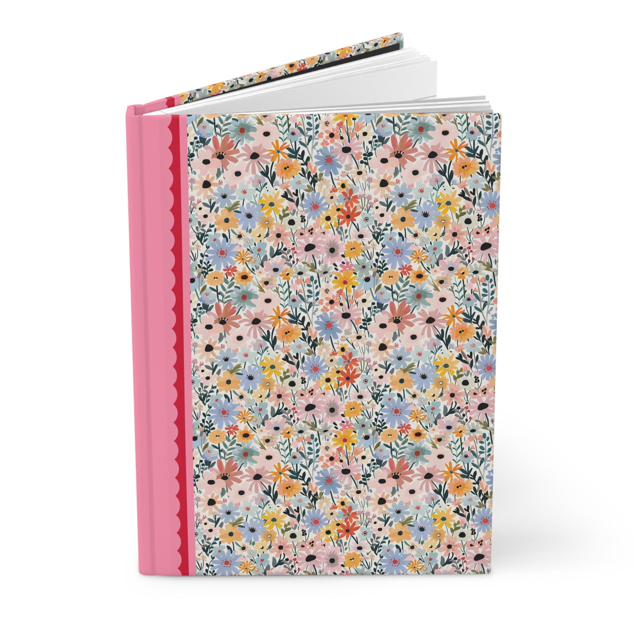 Floral The Horrors Persist But So Do I Hardcover Notebook, Cute Writing Gift for Teen Daughter or Mom Who Loves Writing, Funny Saying Gift for Sister - Opal and June
