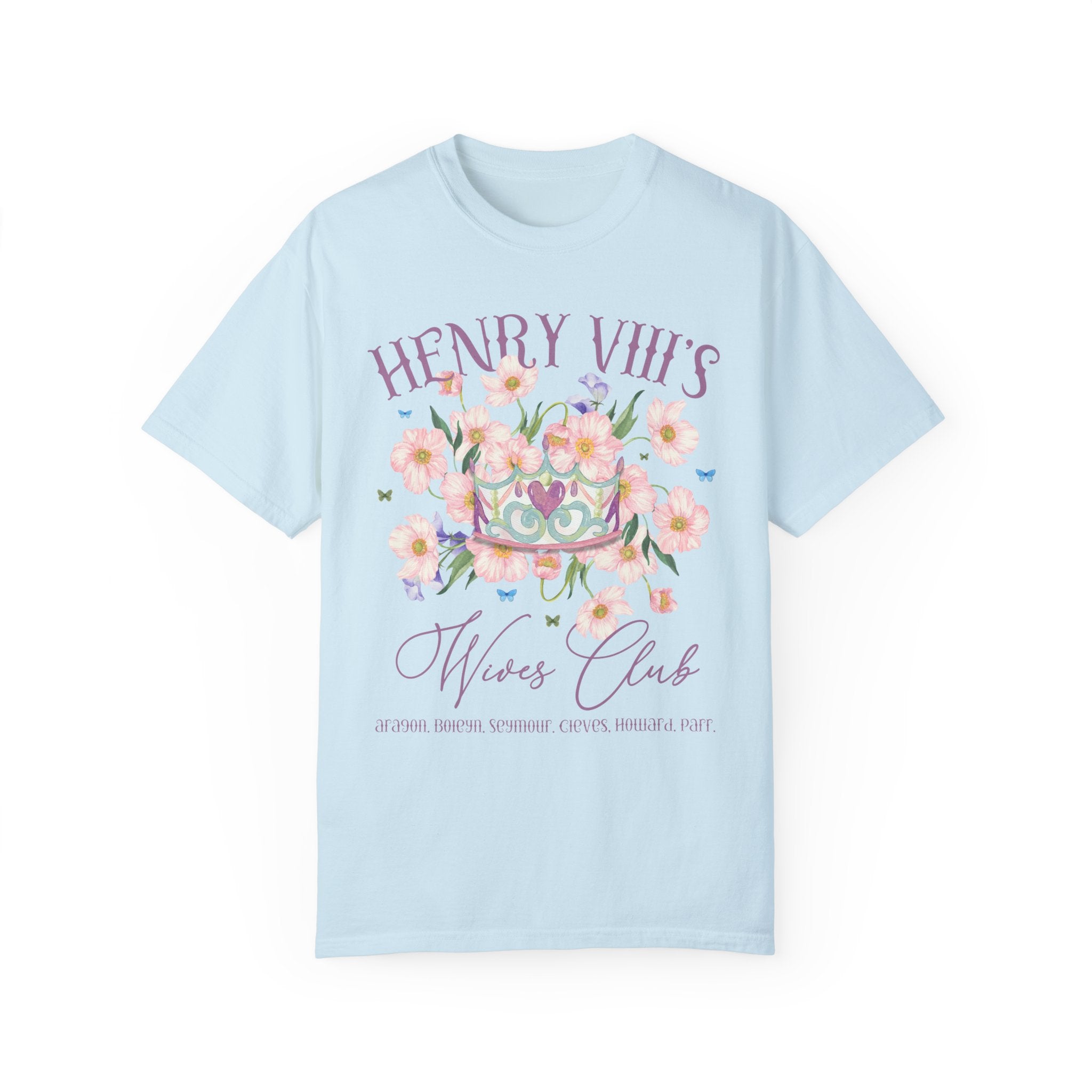 Floral Tudor History Tee Shirt for History Teacher: English History Professor Gift, Henry the 8th Wives, Whimsigoth Famous Queens Tee Shirt - Opal and June