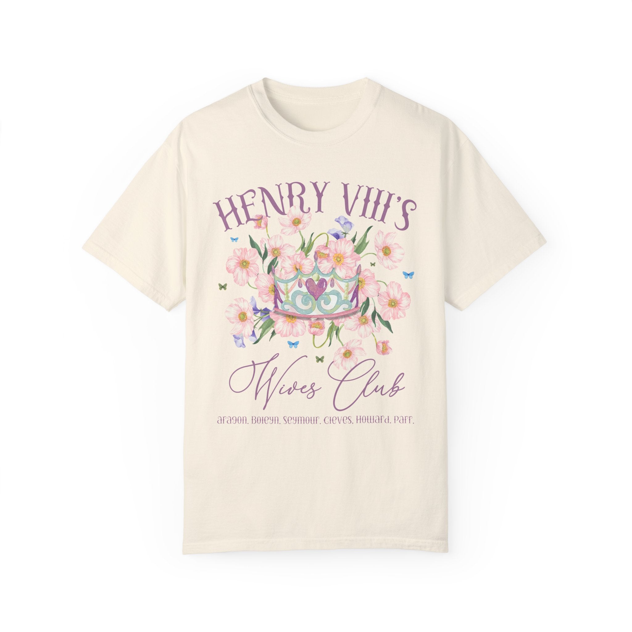 Floral Tudor History Tee Shirt for History Teacher: English History Professor Gift, Henry the 8th Wives, Whimsigoth Famous Queens Tee Shirt - Opal and June