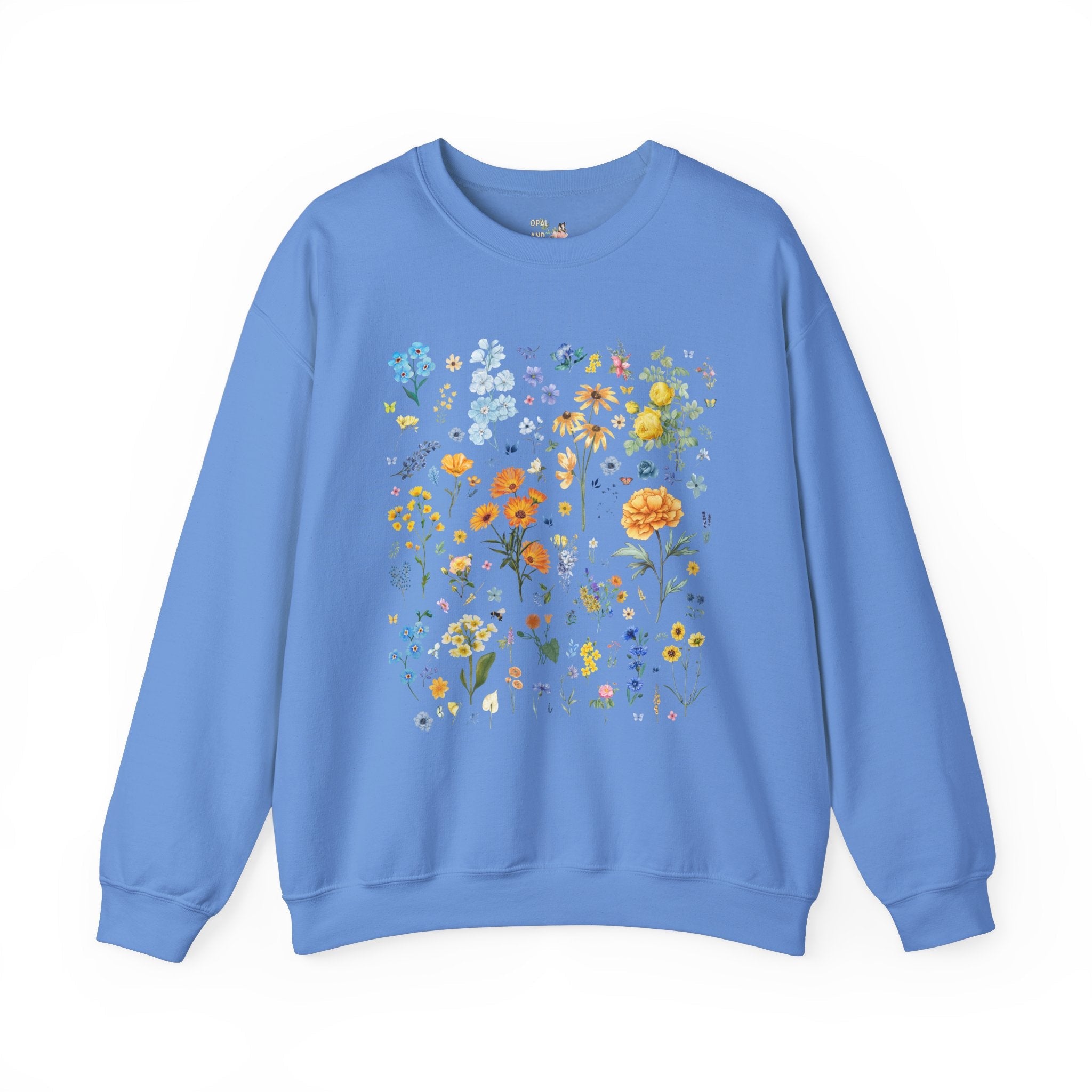 Floral Ukraine Sweatshirt: Subtle Democratic Socialist Shirt for Political Science Major or Leftist Who Loves Flowers, Academia Cottagecore - Opal and June