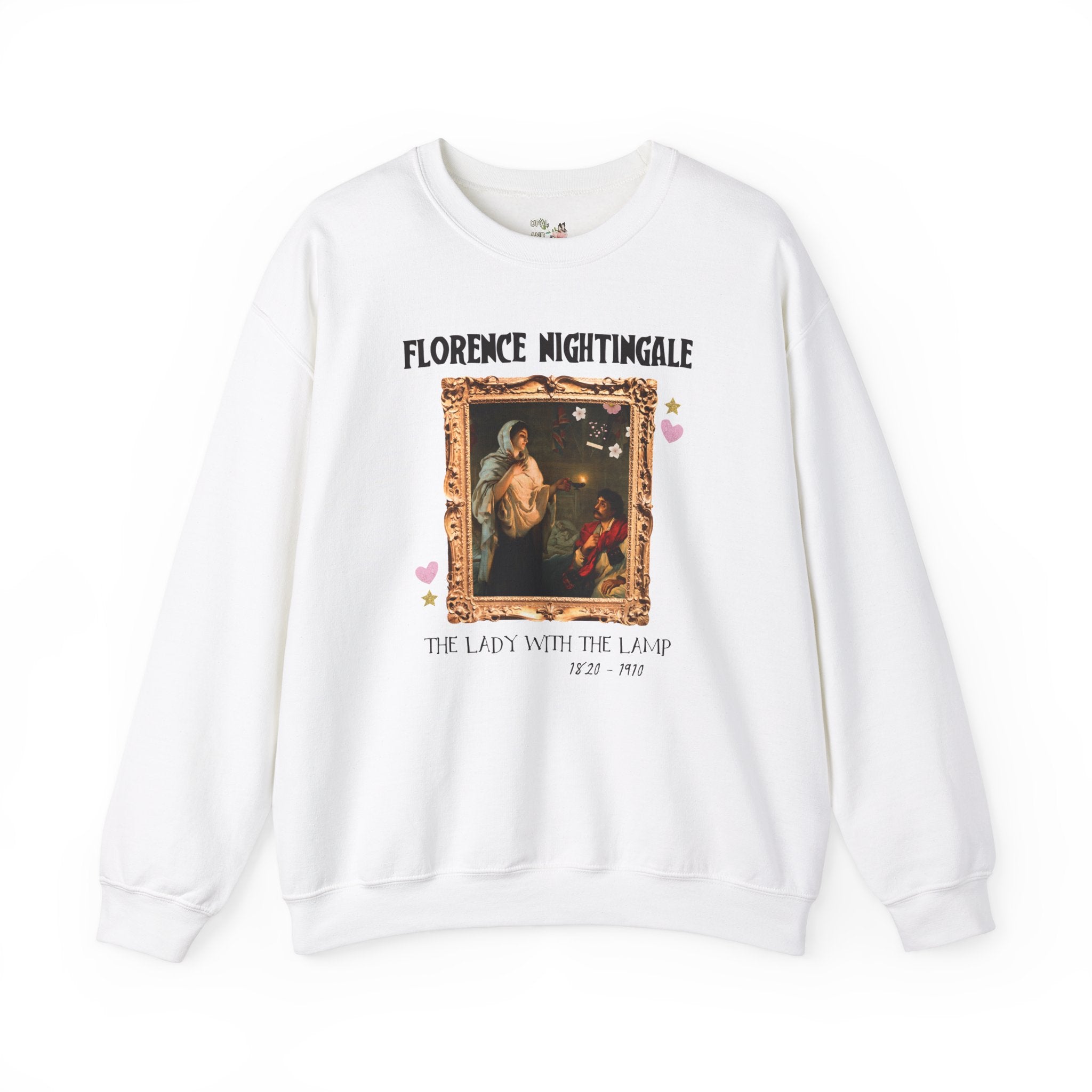 Florence Nightingale Lady with the Lamp Art History Sweatshirt for Science Teacher or Nursing Professor, Famous Painting by Henrietta Rae - Opal and June