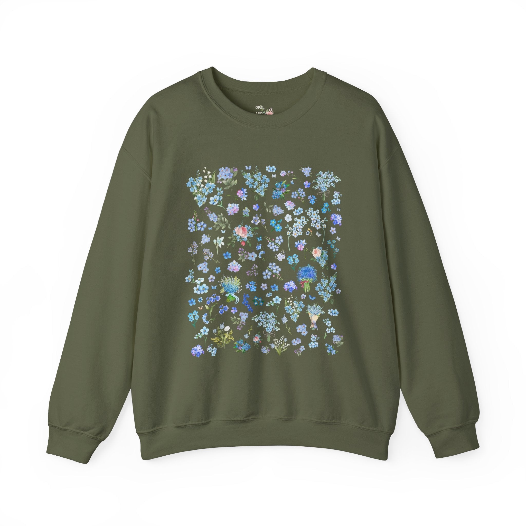 Forget Me Not Floral Sweatshirt - Opal and June