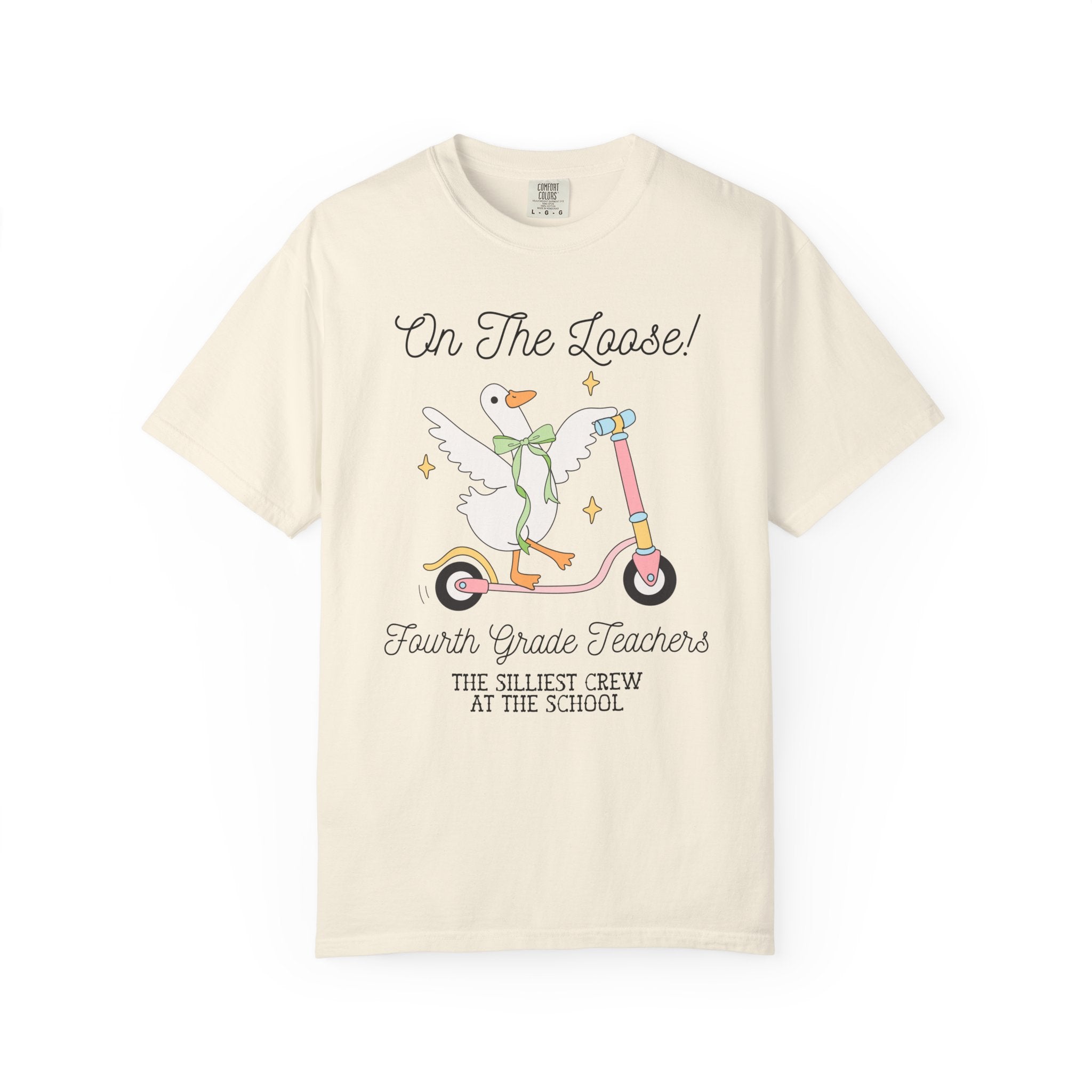 Fourth Grade Teacher Tee Shirt for Back to School, Matching Meet the Teacher T-Shirt for First Day of School, Silly Goose Animal Lover Tee - Opal and June