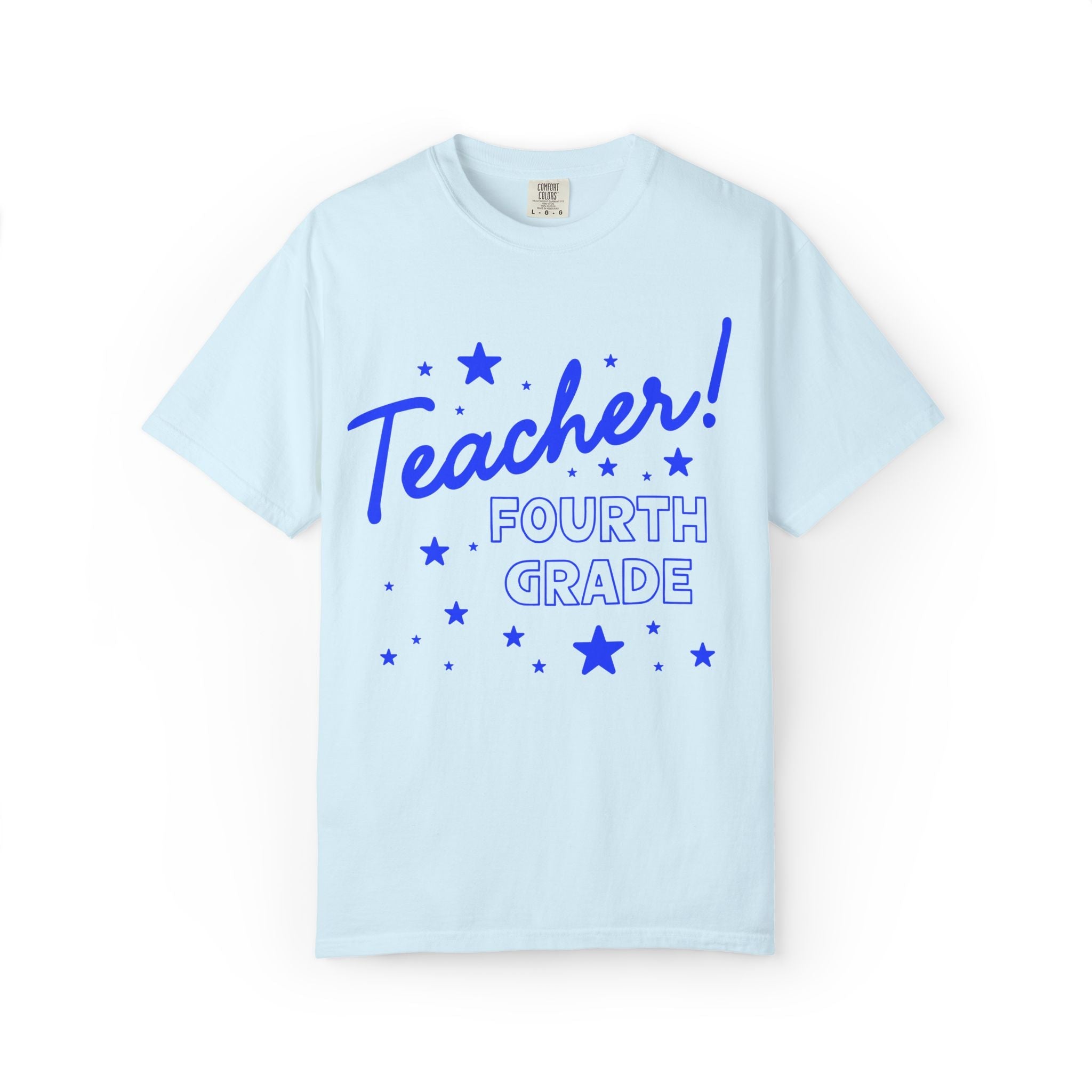 Fourth Grade Teacher Tee Shirt with Stars - Opal and June
