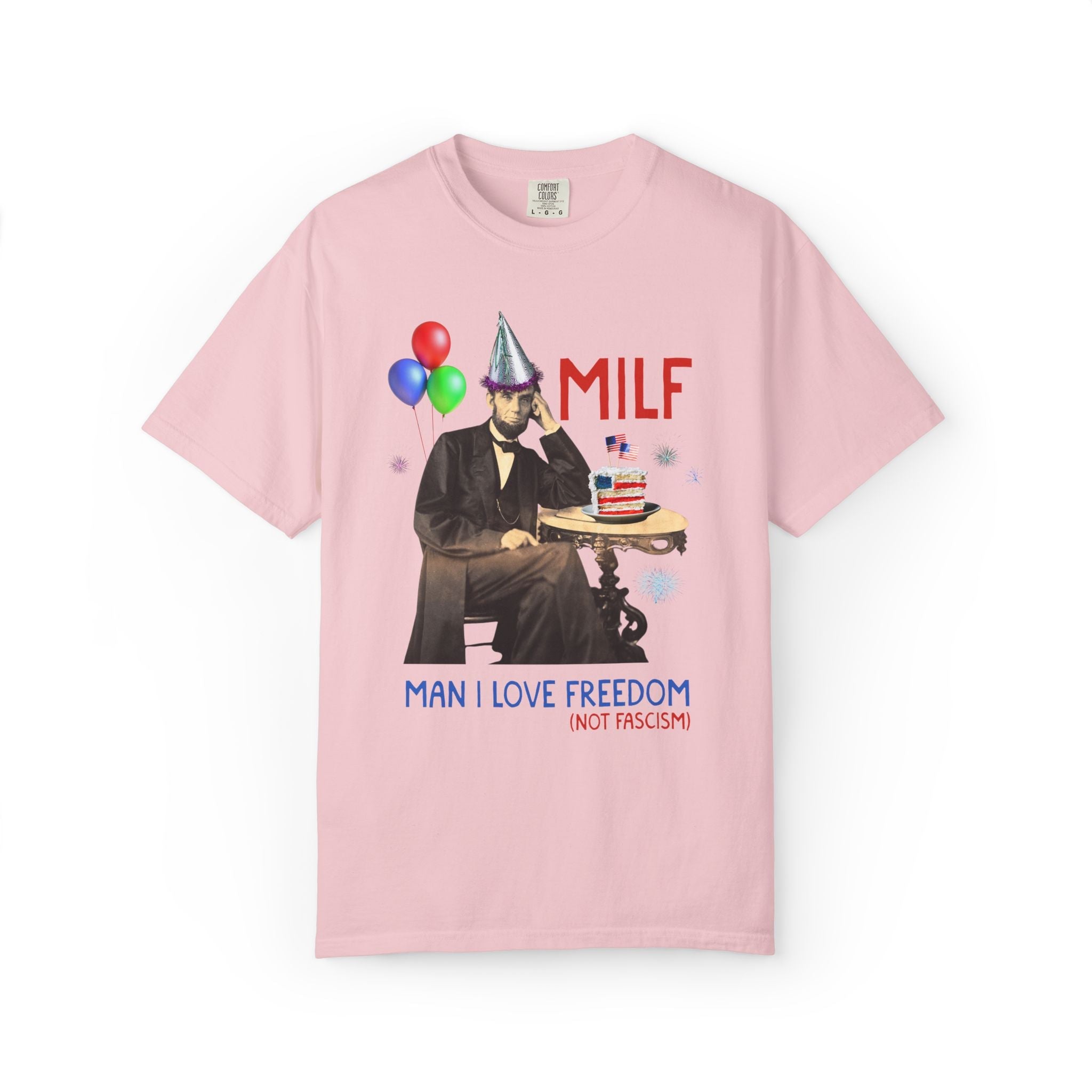 Fourth of July Abraham Lincoln T-Shirt: I Love Freedom Not Fascism | American History Shirt for History Buff, Subtle Democratic Leftist Tee - Opal and June