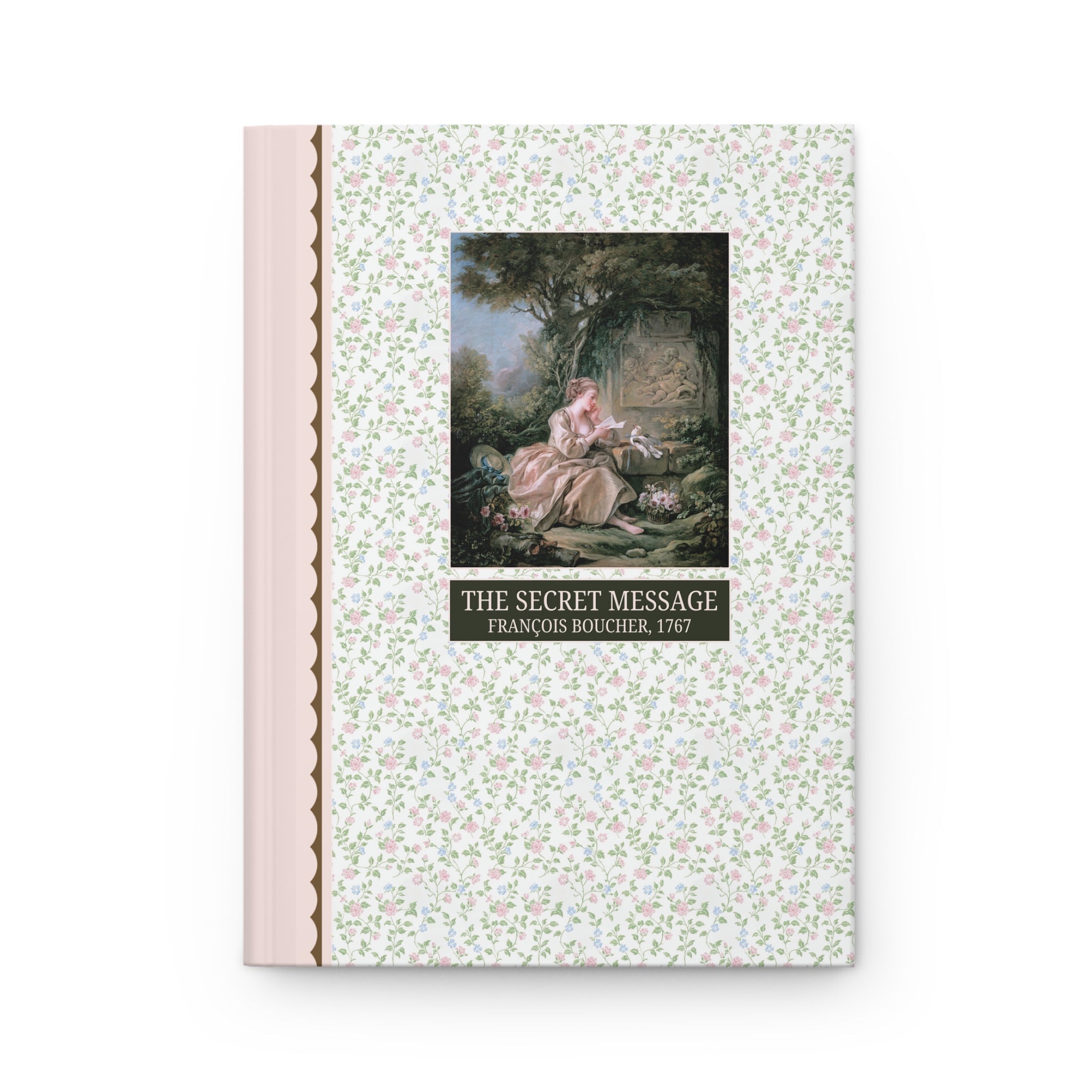 Francois Boucher Famous Painting: The Secret Message, 18th Century Artwork, Hardcover Notebook for Humanities Major or Writer, Bookish Gift - Opal and June