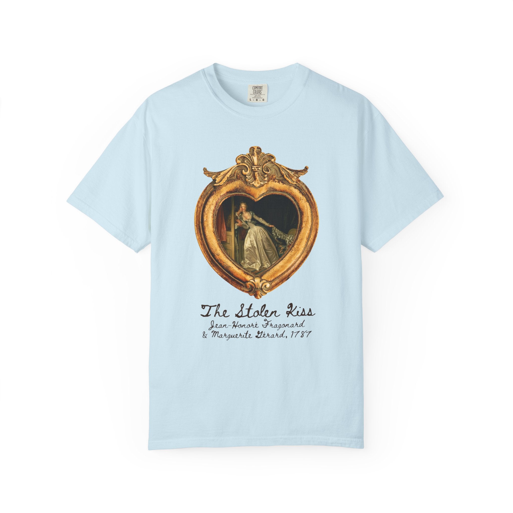 French Art History Tee Shirt: The Stolen Kiss by Fragonard and Marguerite Gerard, Humanities Major T-Shirt for Friend Who Loves Rococo Art - Opal and June