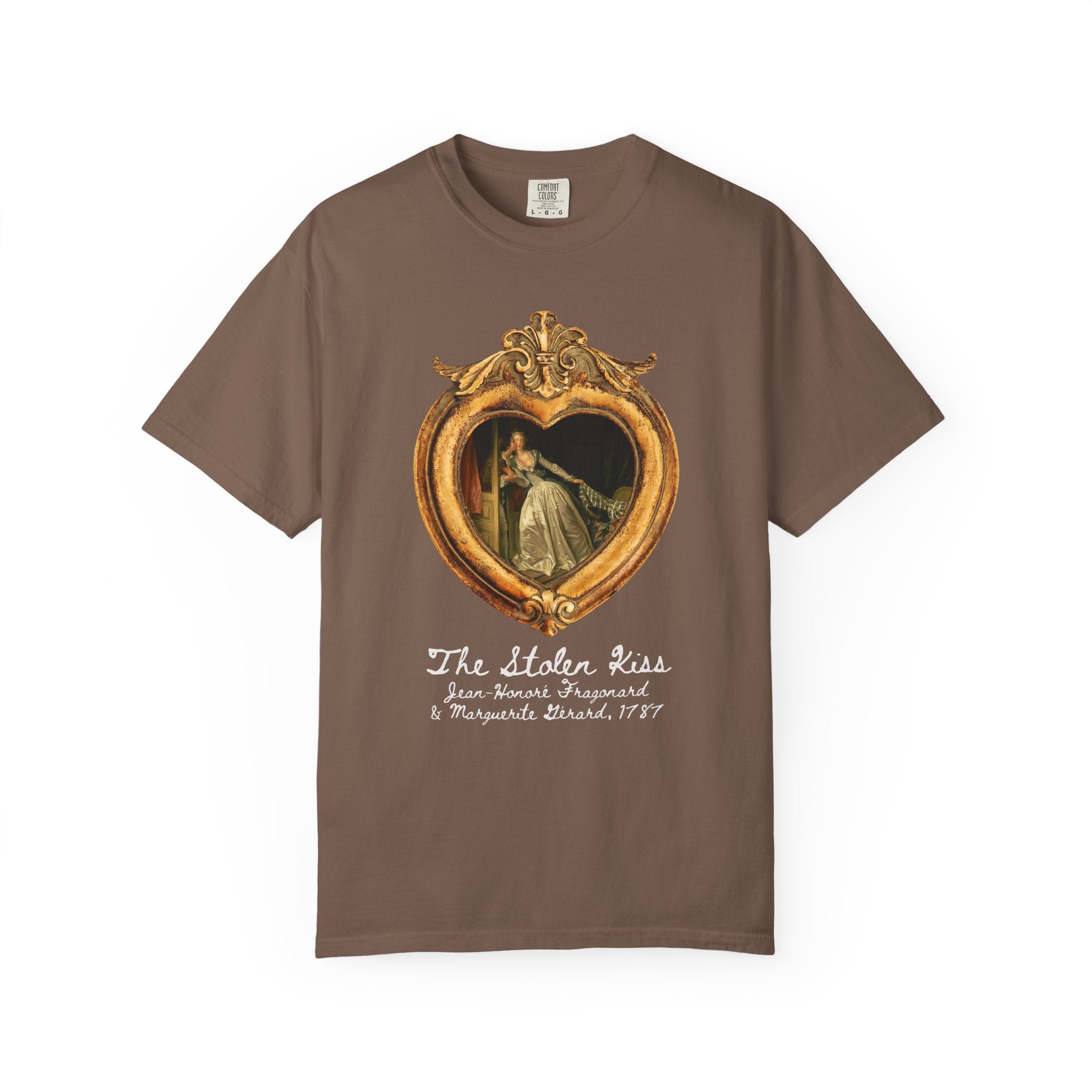 French Art History Tee Shirt: The Stolen Kiss by Fragonard and Marguerite Gerard, Humanities Major T-Shirt for Friend Who Loves Rococo Art - Opal and June