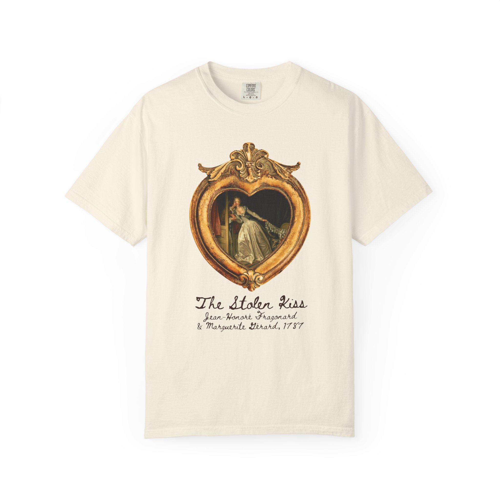 French Art History Tee Shirt: The Stolen Kiss by Fragonard and Marguerite Gerard, Humanities Major T-Shirt for Friend Who Loves Rococo Art - Opal and June