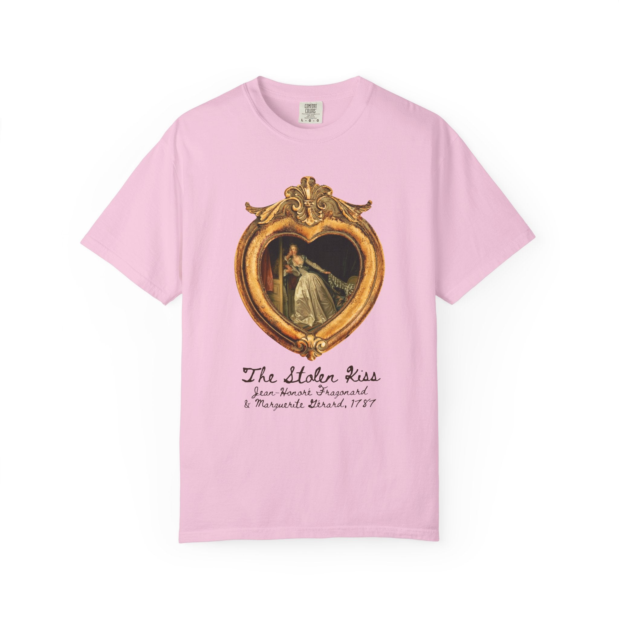 French Art History Tee Shirt: The Stolen Kiss by Fragonard and Marguerite Gerard, Humanities Major T-Shirt for Friend Who Loves Rococo Art - Opal and June
