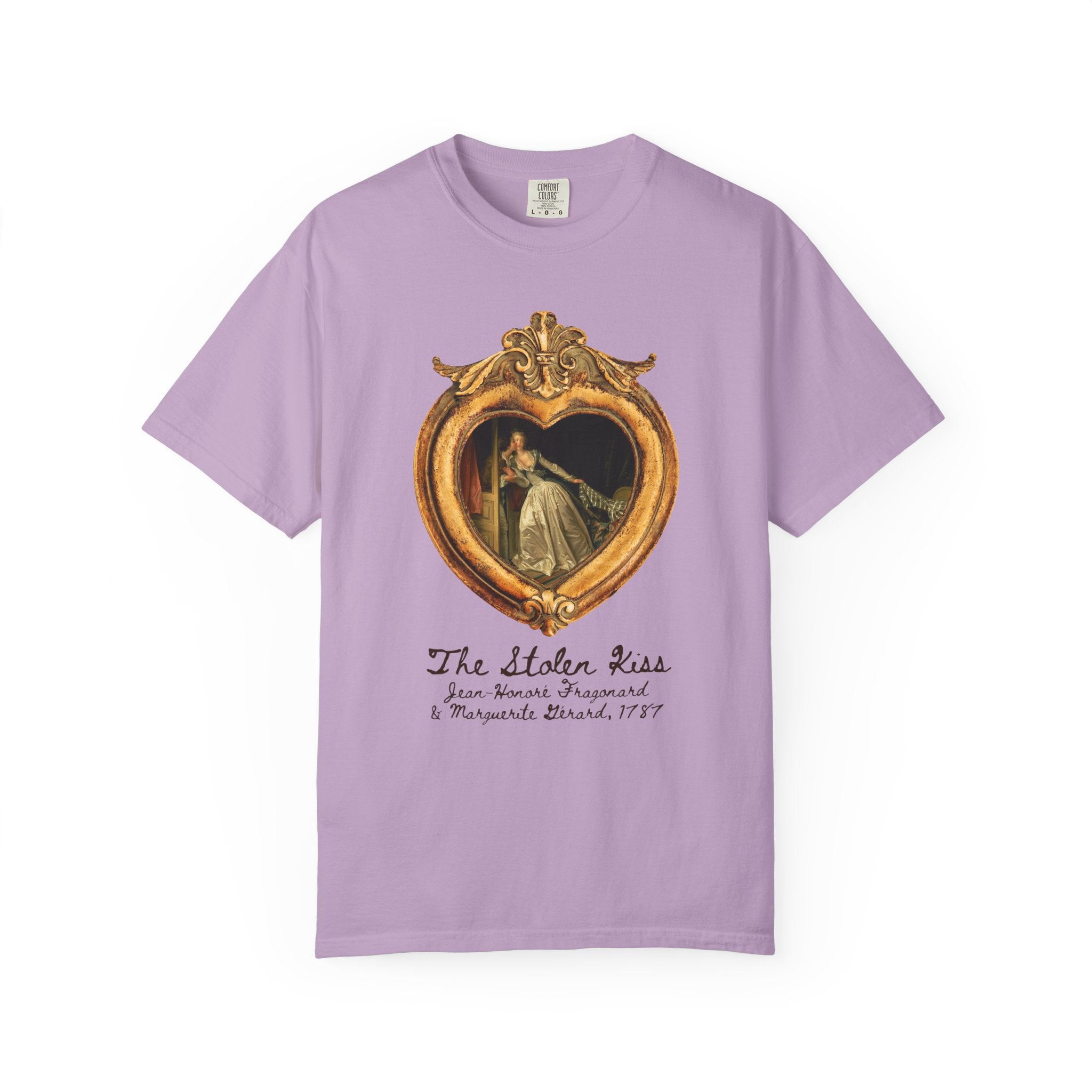 French Art History Tee Shirt: The Stolen Kiss by Fragonard and Marguerite Gerard, Humanities Major T-Shirt for Friend Who Loves Rococo Art - Opal and June