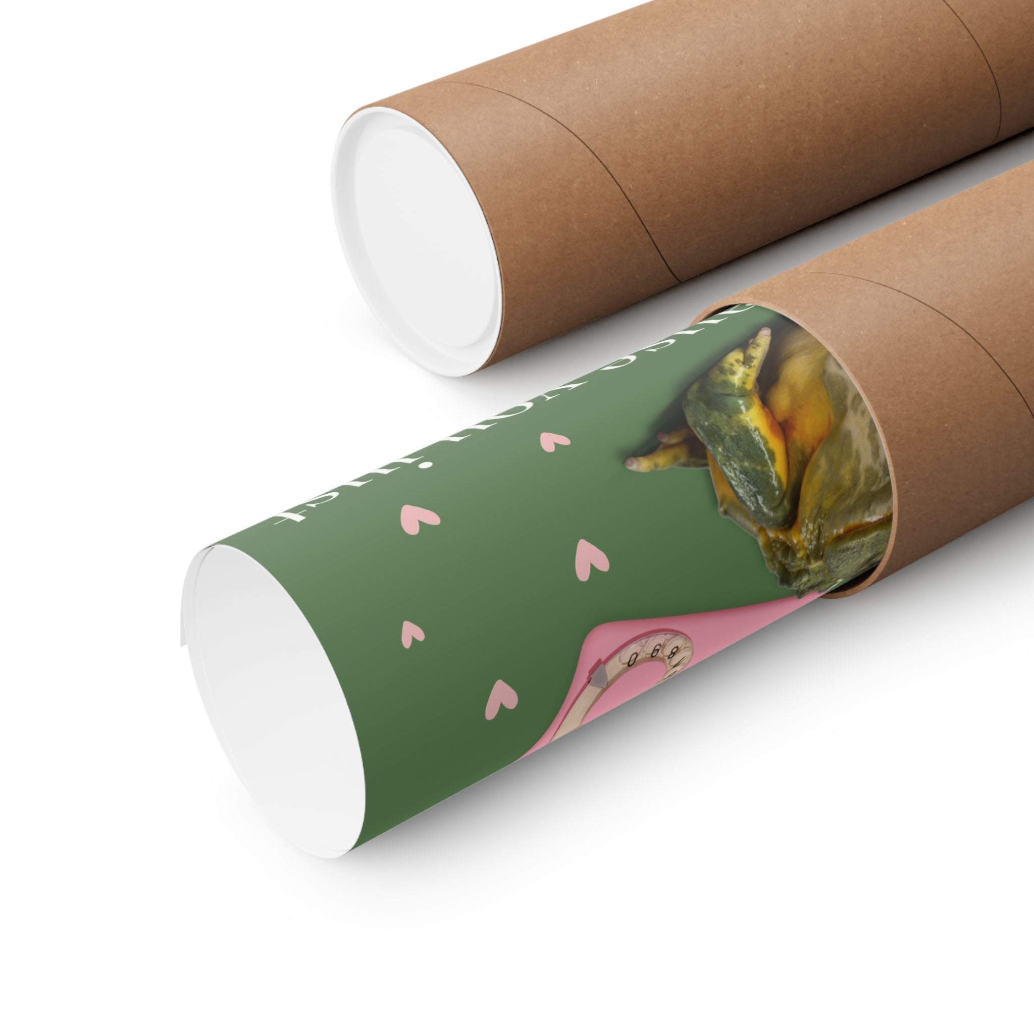 Frog Lover Valentines Day Gift: You Just Made My Heart Hop Out of My Chest, Silly Goblincore 90s Aesthetic Animal Poster Print with Hearts - Opal and June