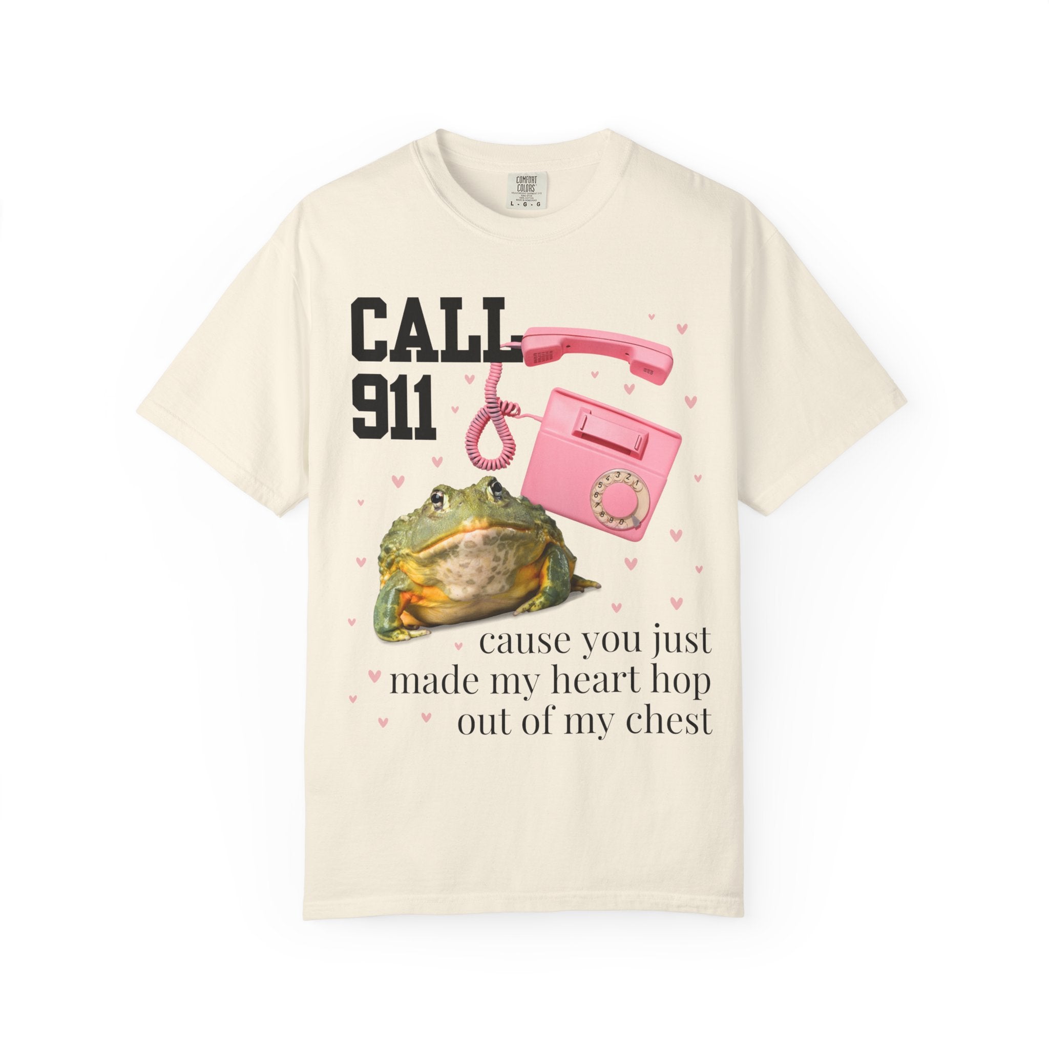 Frog Lover Valentines day Tee Shirt: You Just Made My Heart Hop Out of My Chest, Silly Goblincore 90s Aesthetic Animal T-Shirt with Hearts - Opal and June