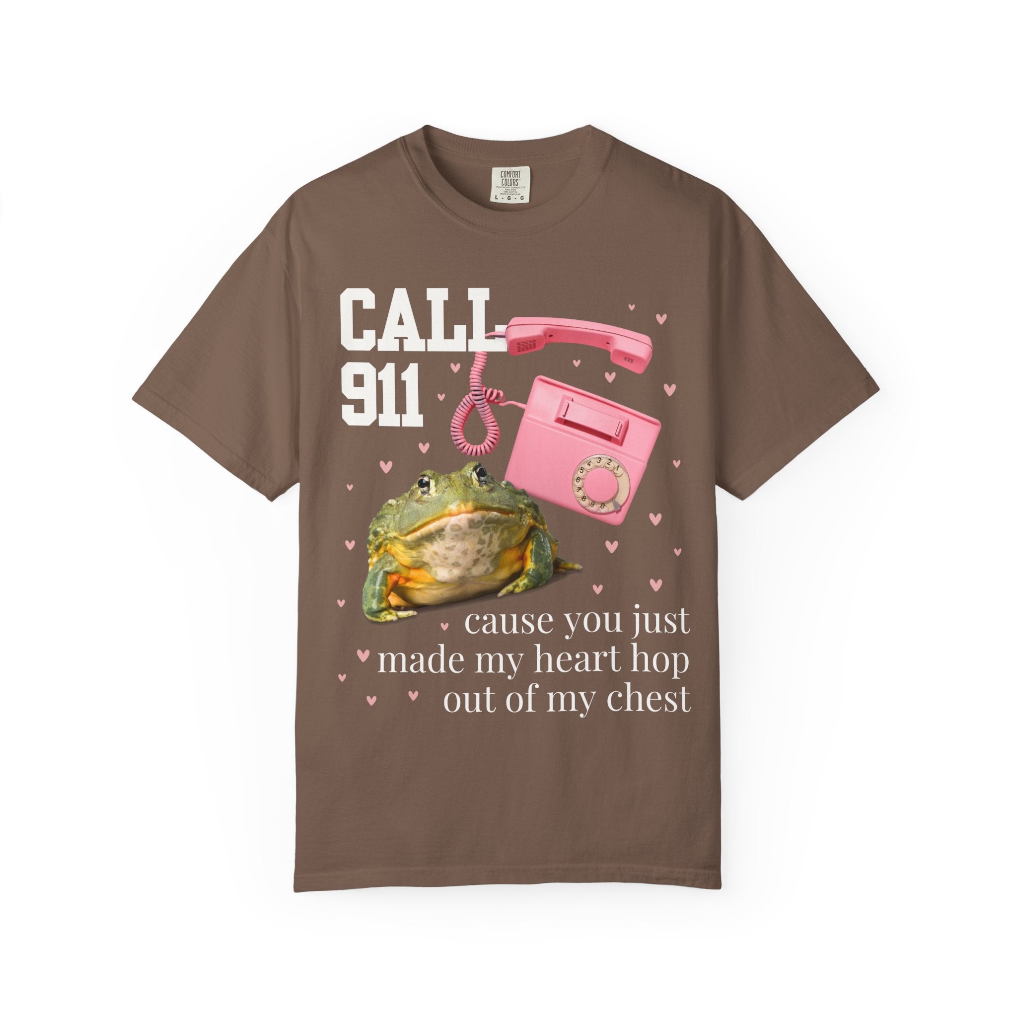 Frog Lover Valentines day Tee Shirt: You Just Made My Heart Hop Out of My Chest, Silly Goblincore 90s Aesthetic Animal T-Shirt with Hearts - Opal and June