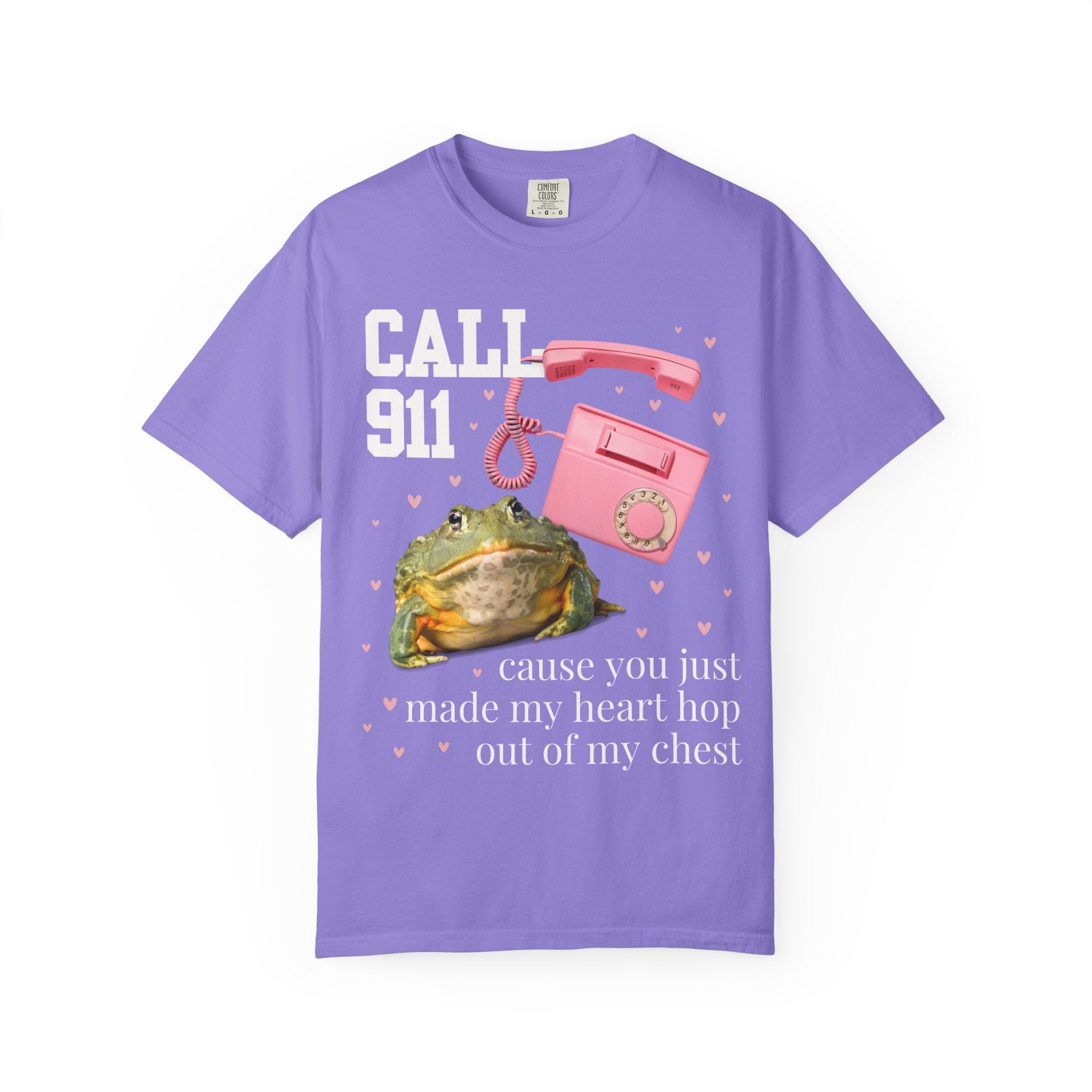 Frog Lover Valentines day Tee Shirt: You Just Made My Heart Hop Out of My Chest, Silly Goblincore 90s Aesthetic Animal T-Shirt with Hearts - Opal and June