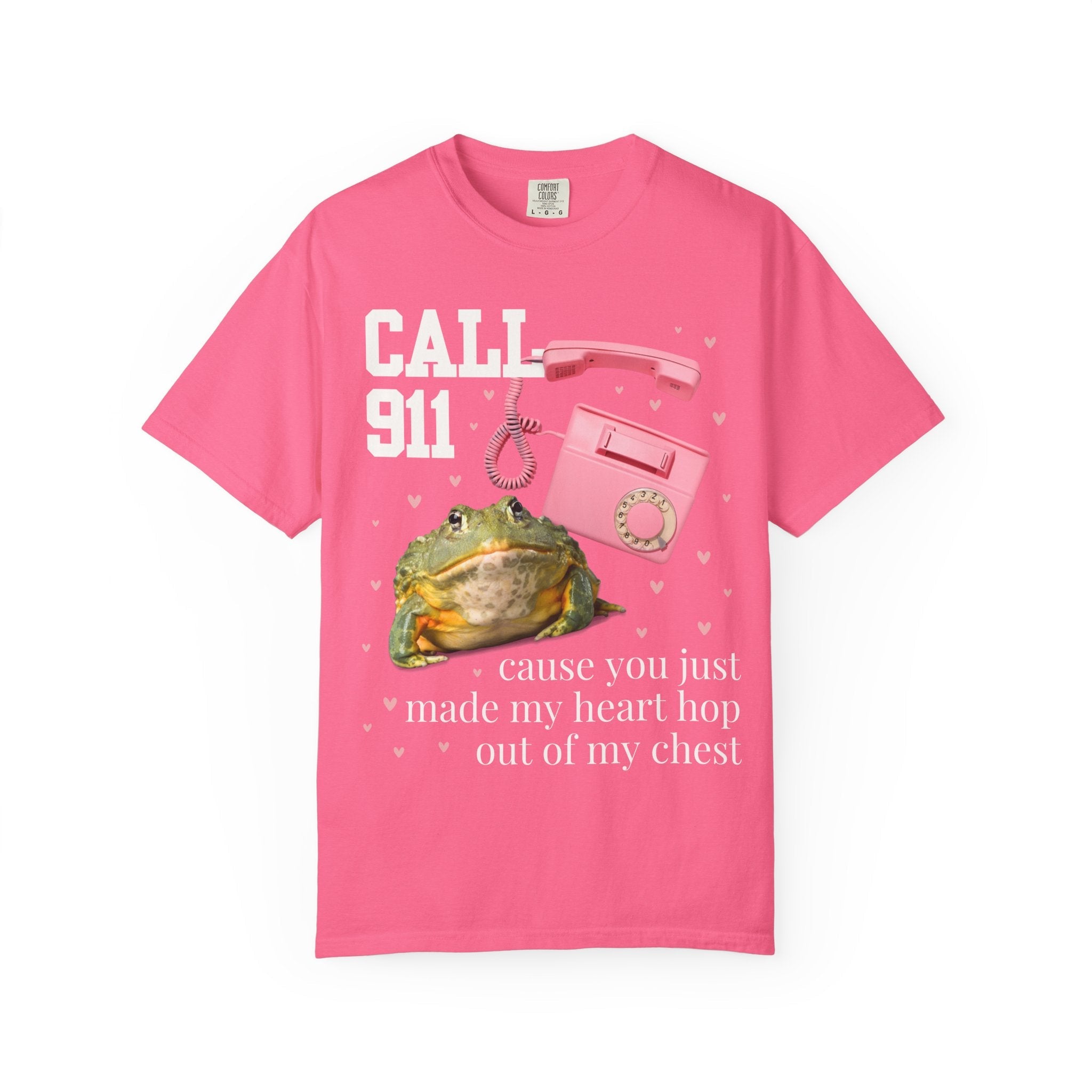 Frog Lover Valentines day Tee Shirt: You Just Made My Heart Hop Out of My Chest, Silly Goblincore 90s Aesthetic Animal T-Shirt with Hearts - Opal and June