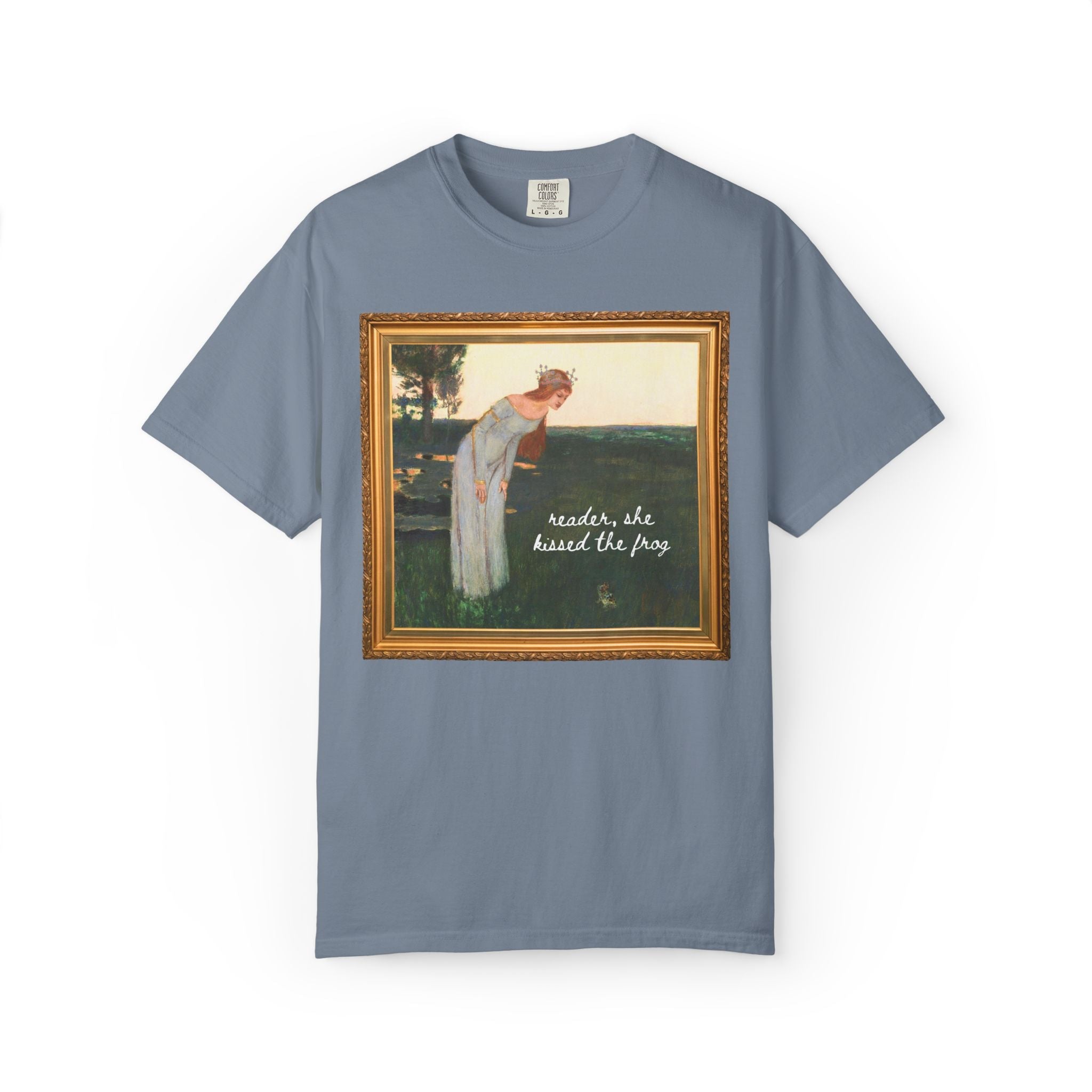 Frog Prince Art History Fairy Tale T-Shirt for Bookworm or Book Lover, 19th Century Painting of Brothers Grimm Folktale, Funny Bookish Tee - Opal and June